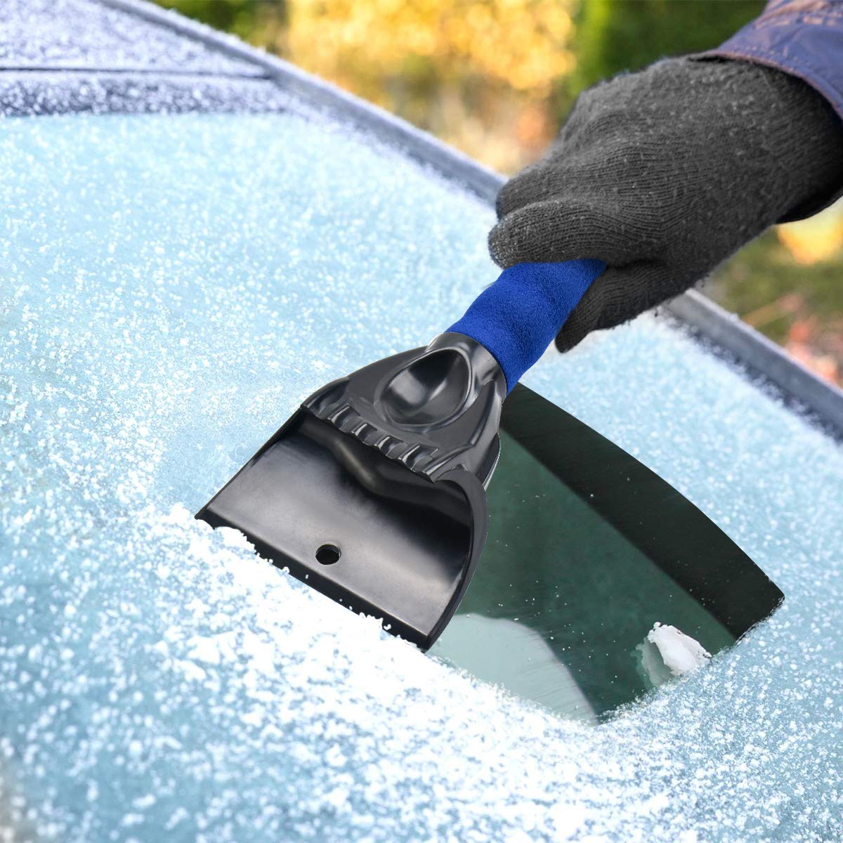 Premium Ice Scraper for Cars & Trucks - Heavy Duty Windshield Ice Remover Tool for Frost, Snow & Ice - Perfect for Winter Car Care & Emergency Roadside Use