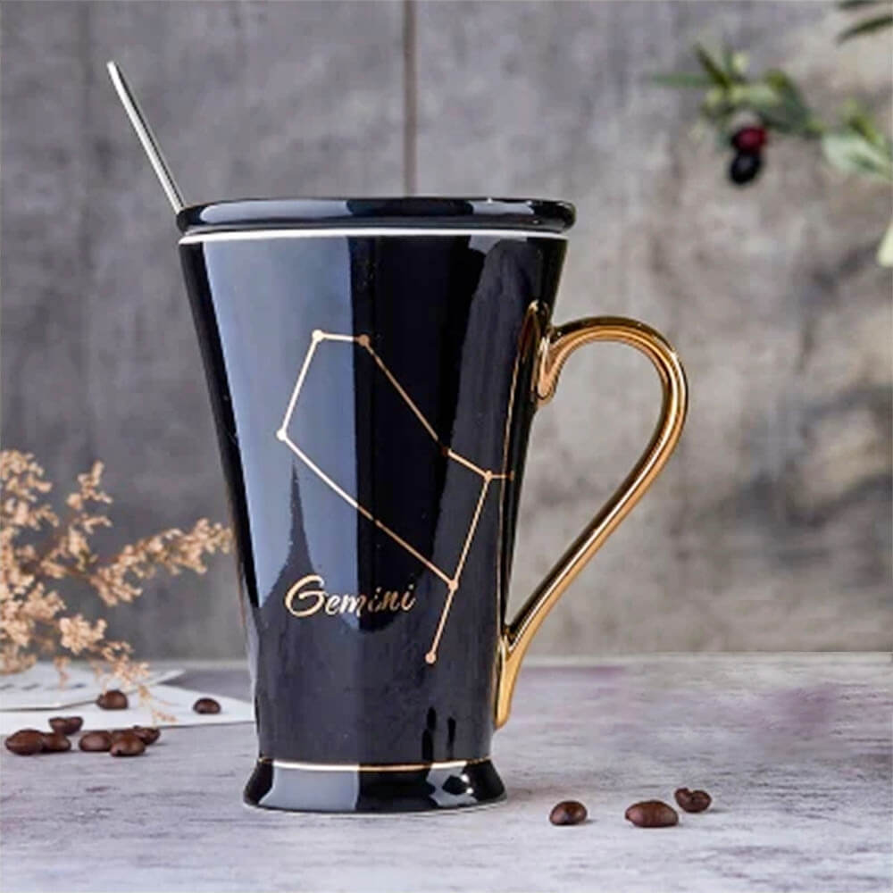 12-Piece Lucky Zodiac Mug Set - Chinese Horoscope Coffee Cups with Animal Signs - Perfect for Tea, Coffee & Hot Chocolate Gifts for Birthday, Office & Home Use