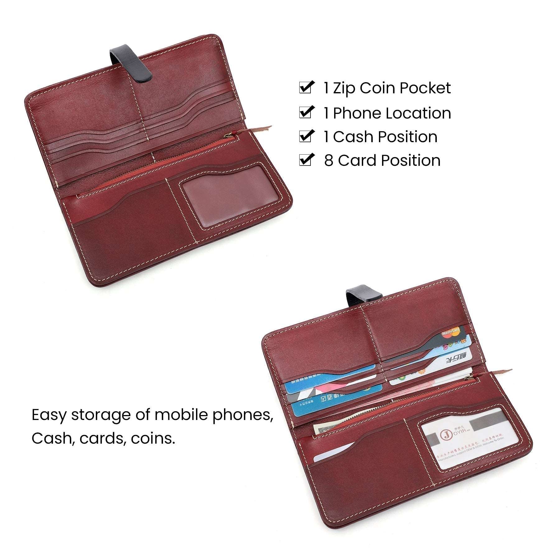 Handmade Genuine Leather Clutch Wallet for Women - Stylish & Durable Small Purse for Evening Parties, Weddings & Date Nights