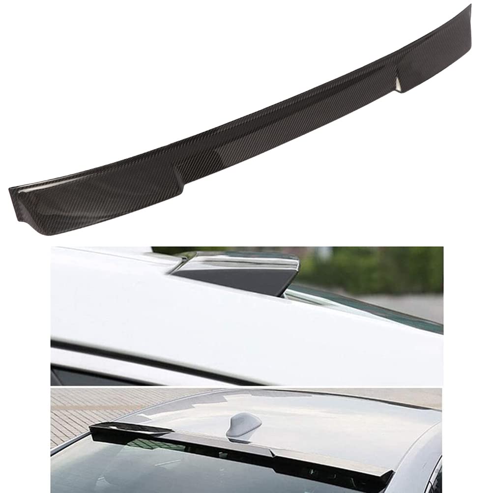 Carbon Fiber Rear Roof Spoiler for 2017-2021 Infiniti Q60 Coupe - Glossy Black Rear Window Spoiler Wing - Enhances Aerodynamics & Sporty Style - Perfect for Car Enthusiasts & Performance Upgrades