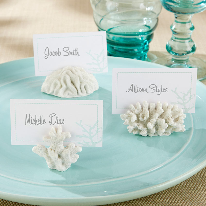 Seven Seas Coral Place Card Holder & Photo Holder Set of 6 - Elegant Table Decor for Weddings, Parties, and Home Displays