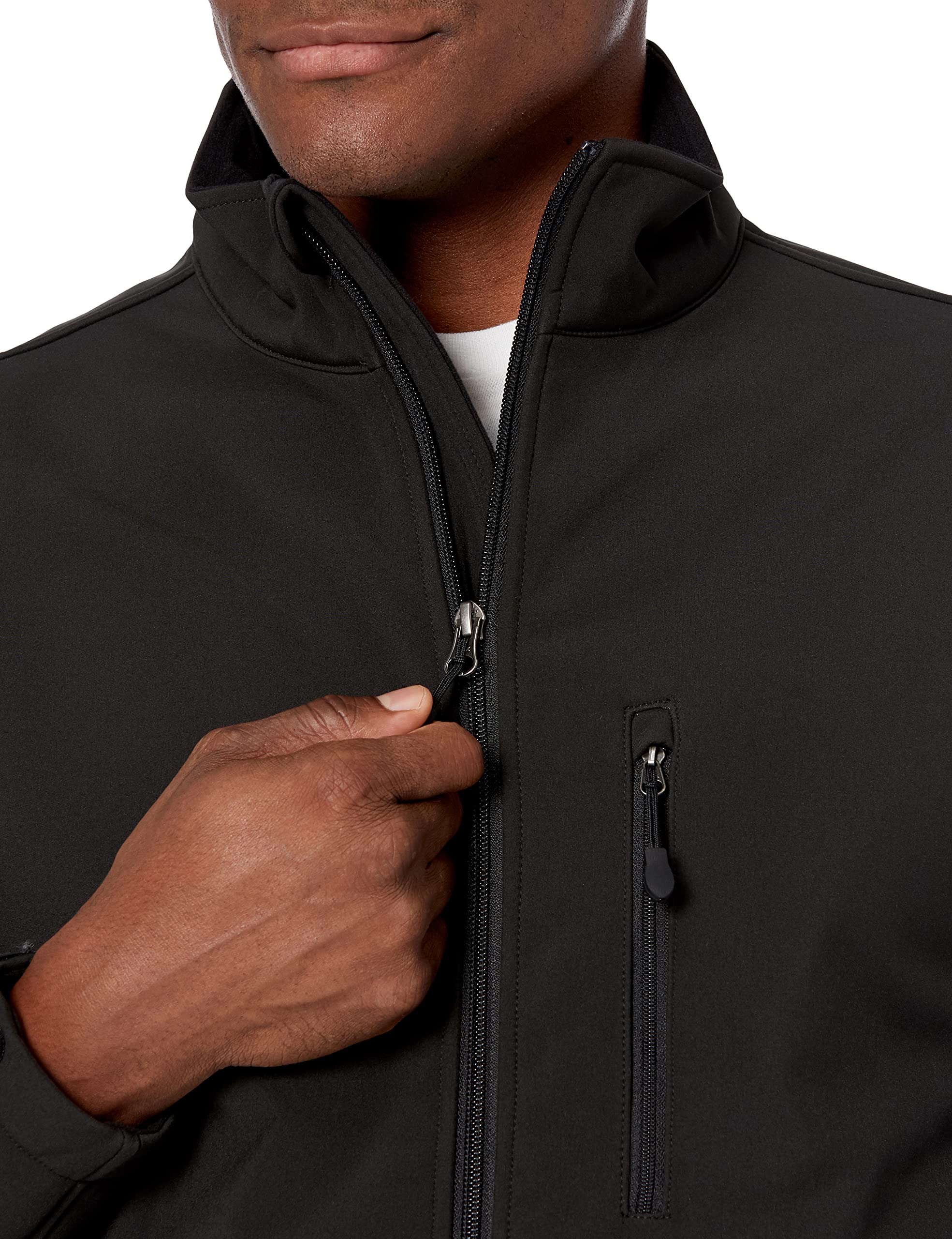 Amazon Essentials Men's Water-Resistant Softshell Jacket - Lightweight Windproof Outdoor Jacket for Hiking, Camping & Everyday Wear