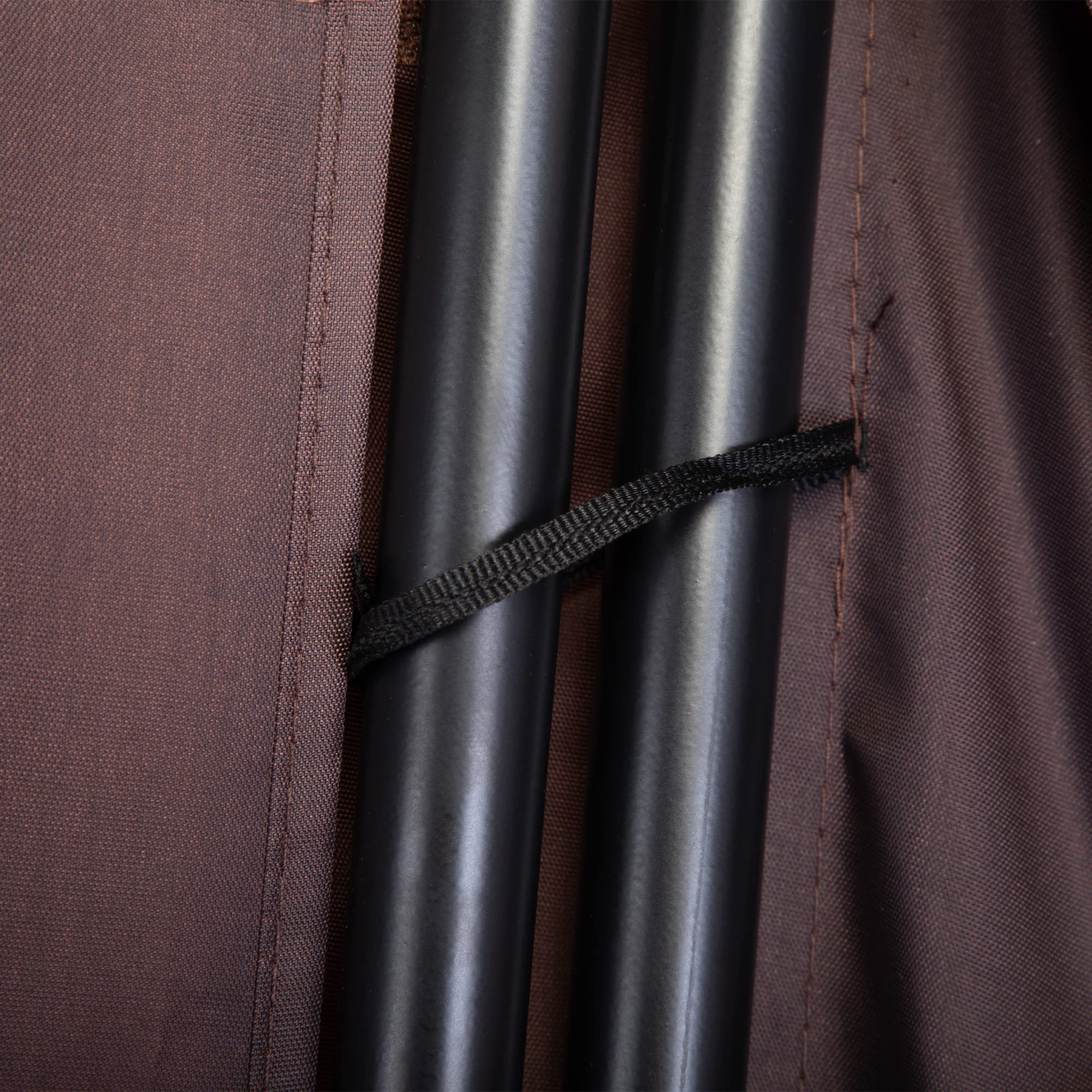 3 Panel Room Divider Screen - Folding Privacy Partition for Home & Office with Oxford Fabric & Iron Metal Frame (Red Brown) - Perfect for Creating Private Spaces in Living Rooms, Bedrooms, or Workspaces