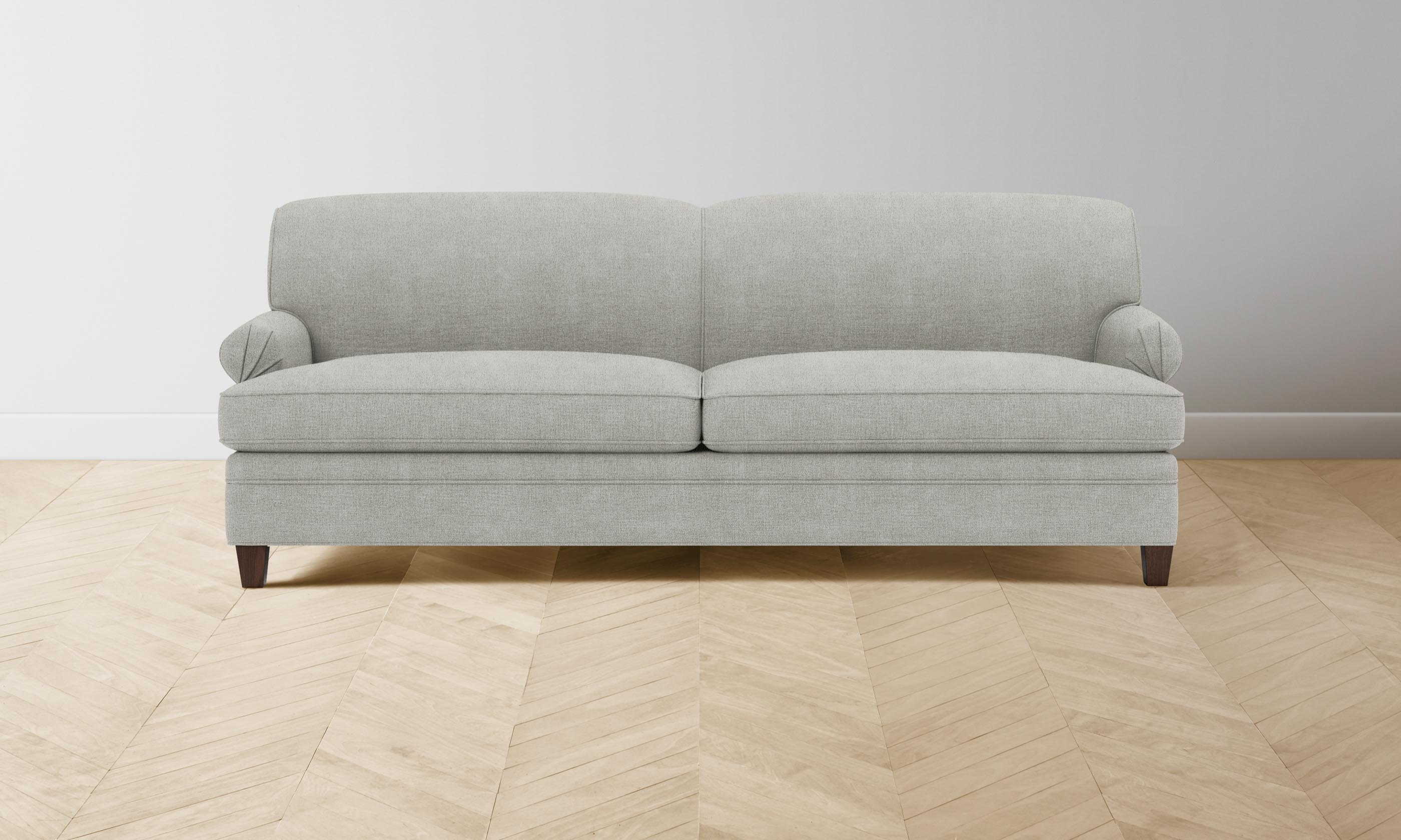 Carmine Sofa - Performance Mélange Weave Flint Fabric - Modern Living Room Furniture for Home & Office Comfort