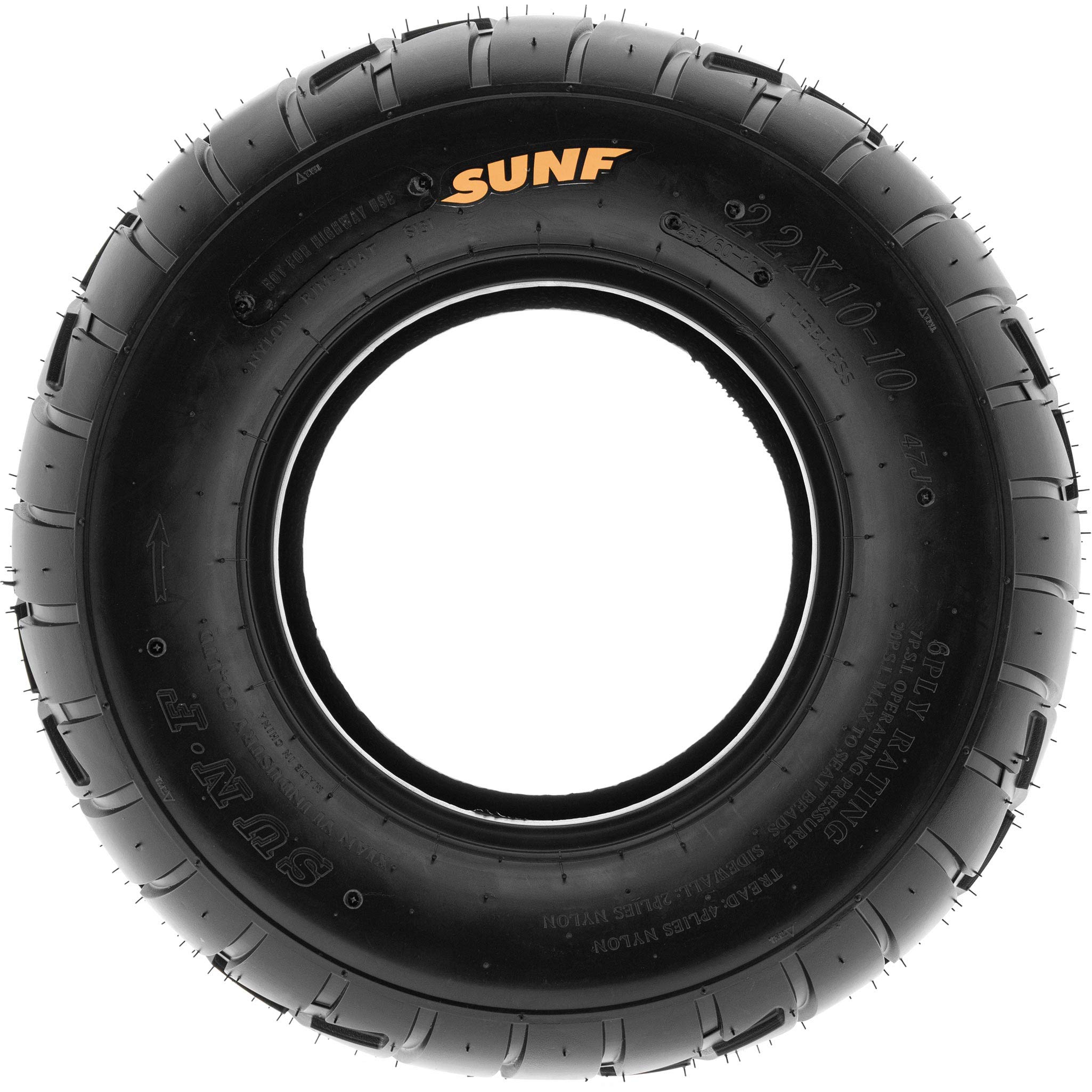Set of 2 SunF A021 Lawn Tractor Tires 18x9.5-8 | 6 Ply Tubeless Tires for Heavy-Duty Mowing | Perfect for Riding Lawn Mowers, Garden Tractors & Yard Maintenance