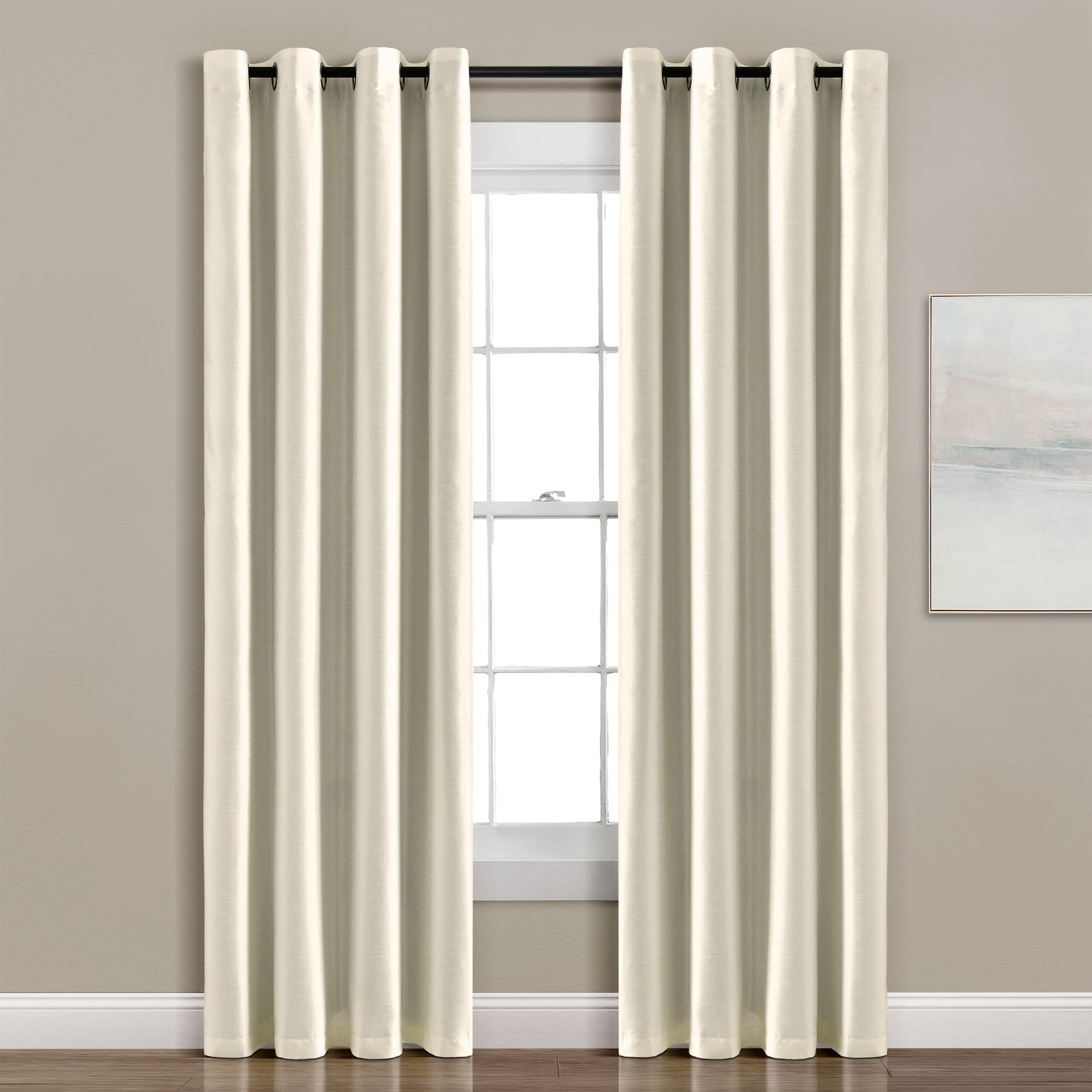 Faux Silk 100% Blackout Window Curtain Panel - Thermal Insulated Room Darkening Drapes for Bedroom & Living Room - Noise Reducing & Energy Saving Home Decor