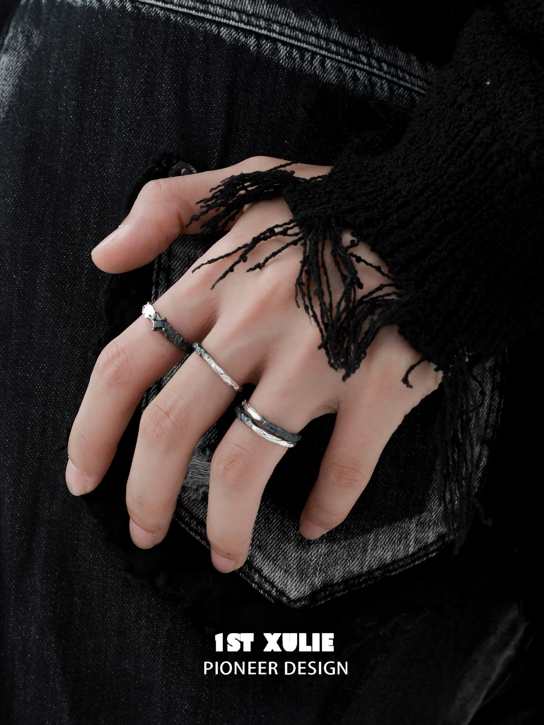 Scorch S925 Sterling Silver Gradient Rings for Women - Elegant Stackable Wedding Bands, Promise Rings & Fashion Jewelry - Perfect for Anniversary Gifts, Valentine's Day & Everyday Wear