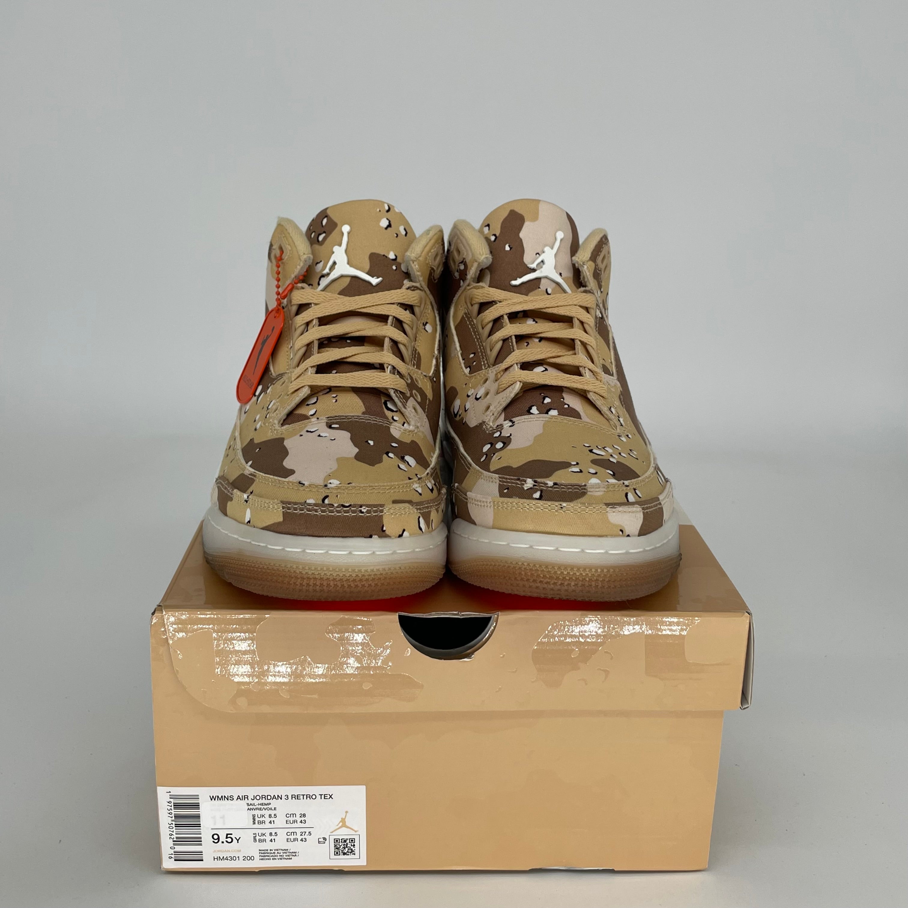 AIR JORDAN 3 WNBA Desert Camo Women's Basketball Shoes Size 9.5/11W Style HM4301-200 - Perfect for Streetwear, Basketball Games & Sneaker Collection