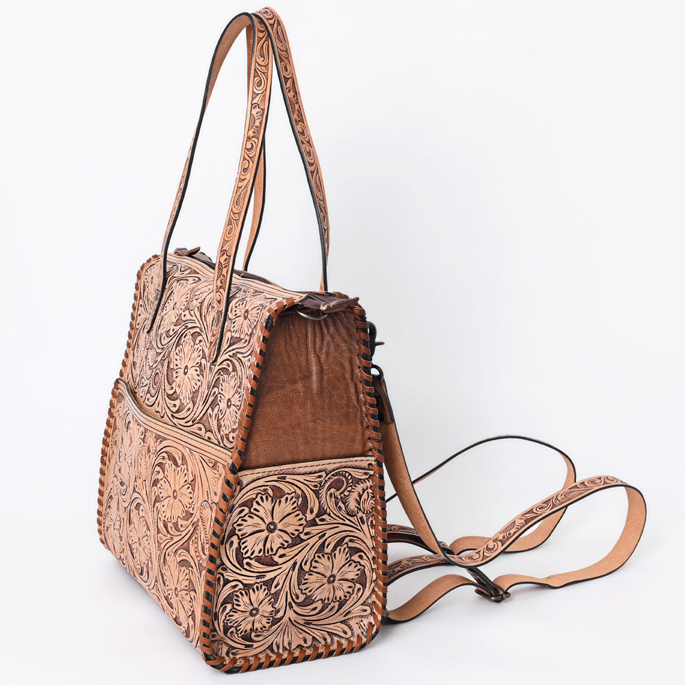 **American Darling Genuine Leather Women's Backpack - Hand-Tooled Western Purse & Handbag for Travel, Work & Casual Outfits**