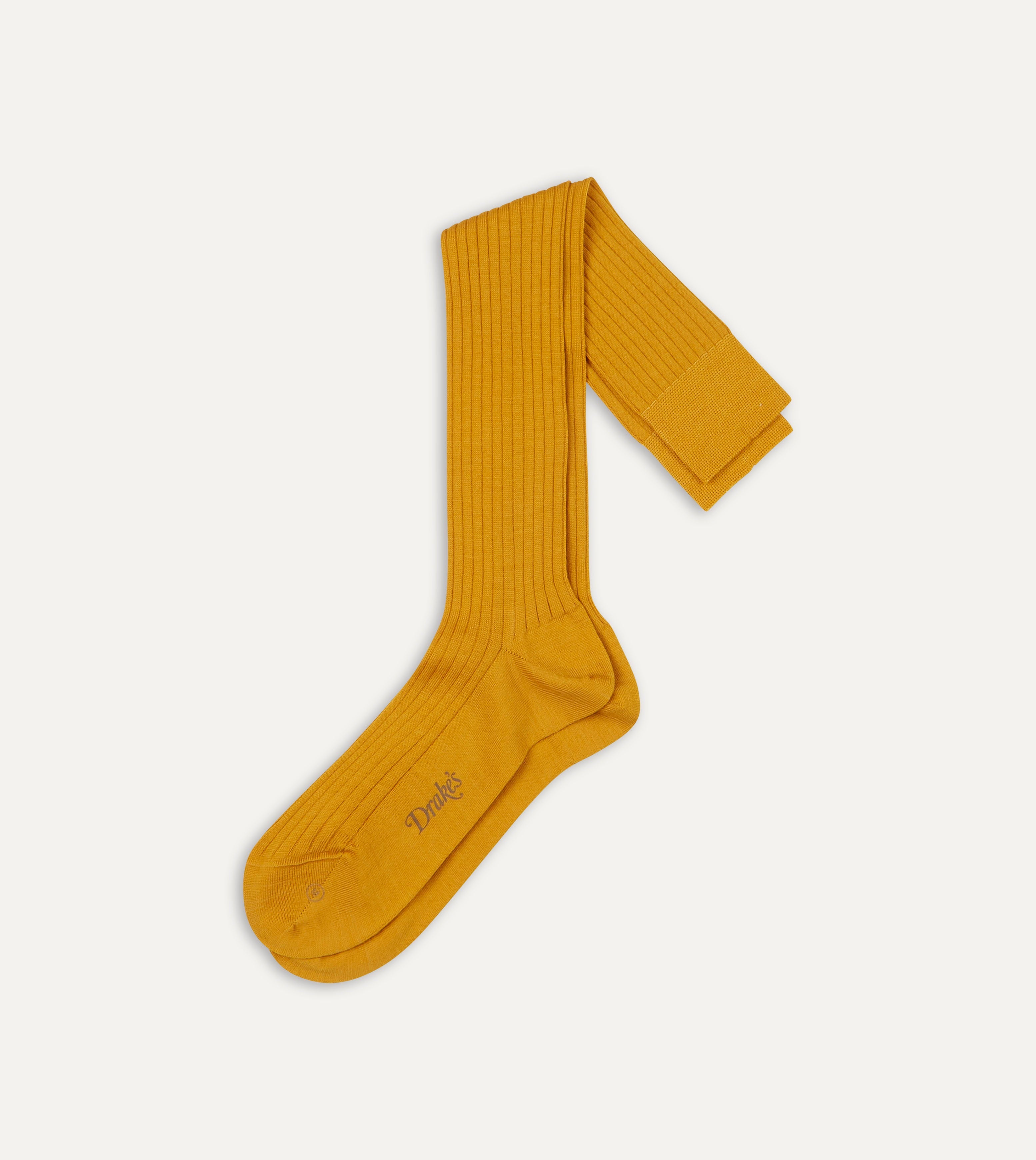 Premium Gold Wool Over-the-Calf Socks for Men - Warm & Comfortable Winter Dress Socks - Ideal for Business, Office & Formal Occasions