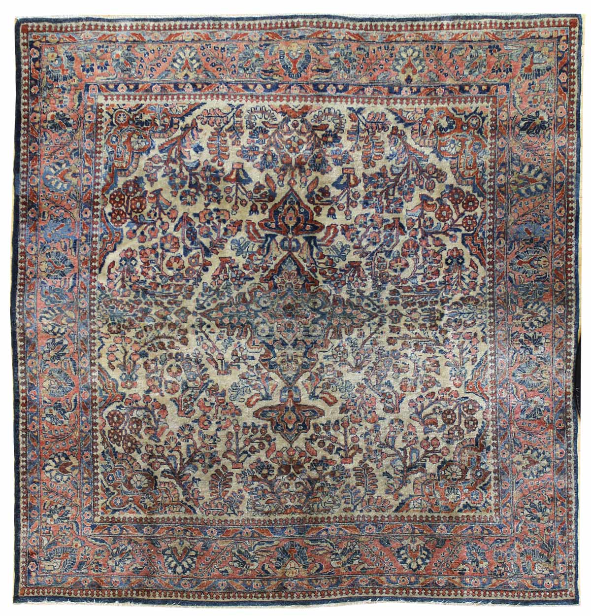 Antique Sarouk Handwoven Traditional Persian Rug - Vintage Oriental Carpet JF6926 for Living Room, Bedroom & Home Decor