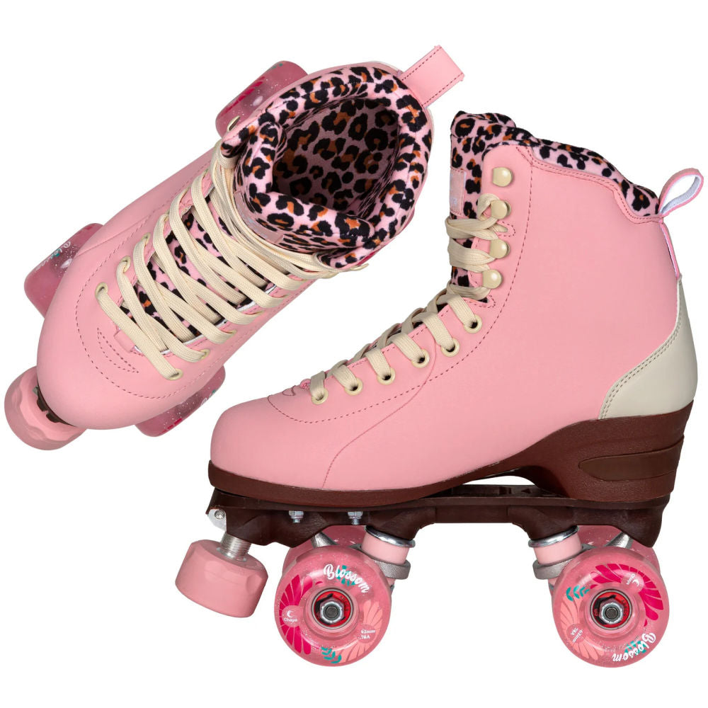 Chaya Miyu Roller Skates for Women & Men - Adjustable Outdoor/Indoor Quad Skates with Light-Up Wheels - Perfect for Rink, Park, Street Skating & Roller Derby
