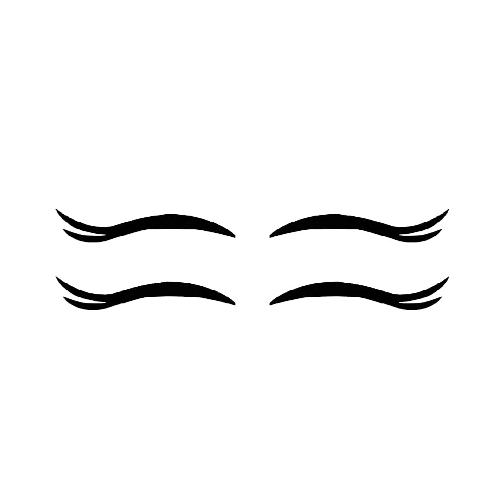 Comet Busters Matte Black Eyeliner Stickers (EYE096) - Waterproof Eye Makeup Decals for Party, Halloween & Cosplay