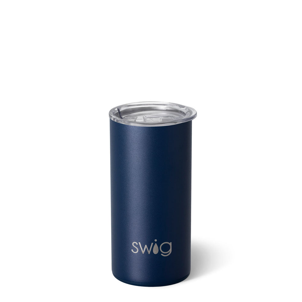 12oz Navy Blue Slim Insulated Tumbler - Leak Proof Stainless Steel Travel Mug for Coffee, Tea & Cold Drinks - Perfect for Office, Gym & Outdoor Activities