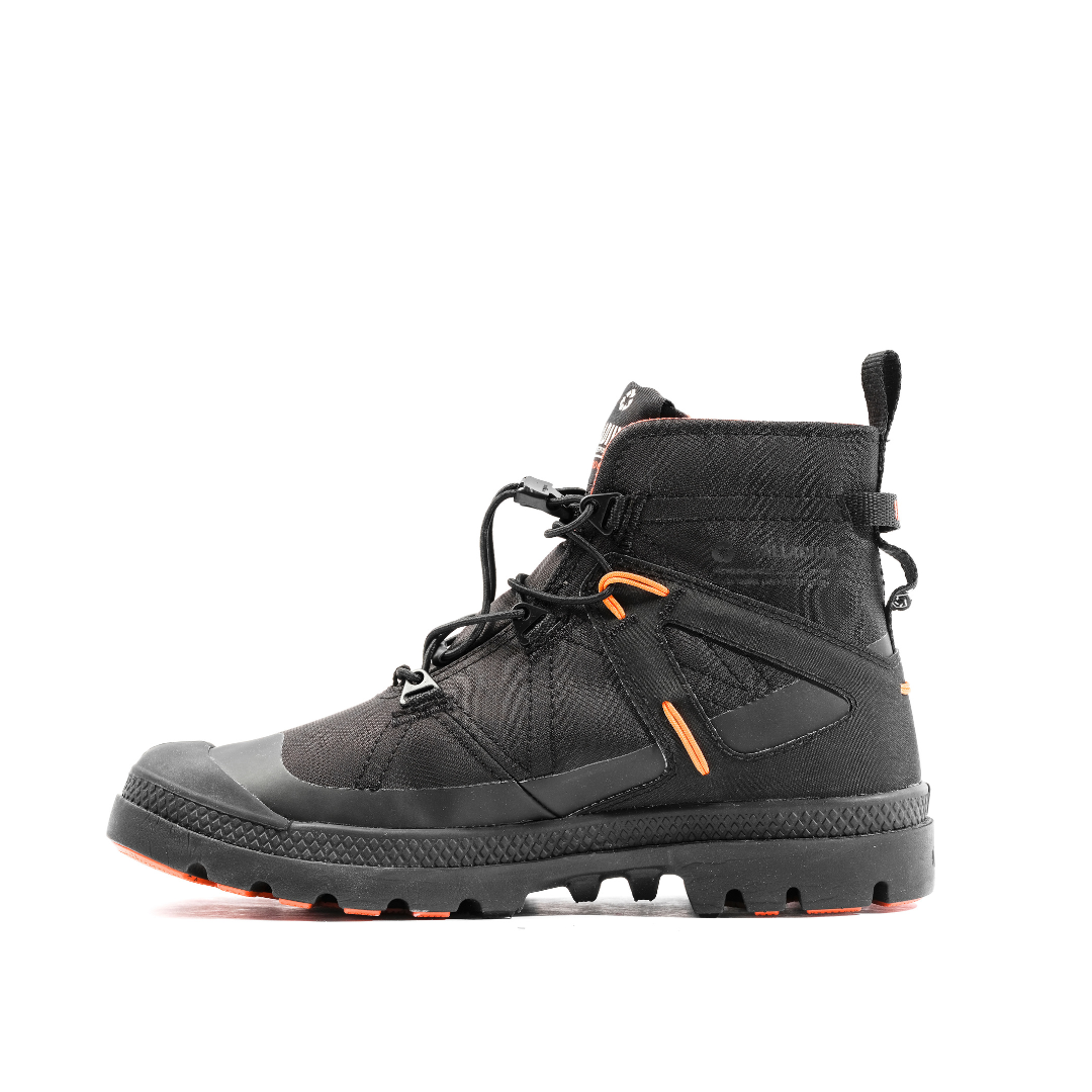 PALLADIUM PAMPA TRAVEL L+ WP Black Men's Waterproof Hiking Boots - Lightweight & Durable for Outdoor Adventures, Camping, and Travel