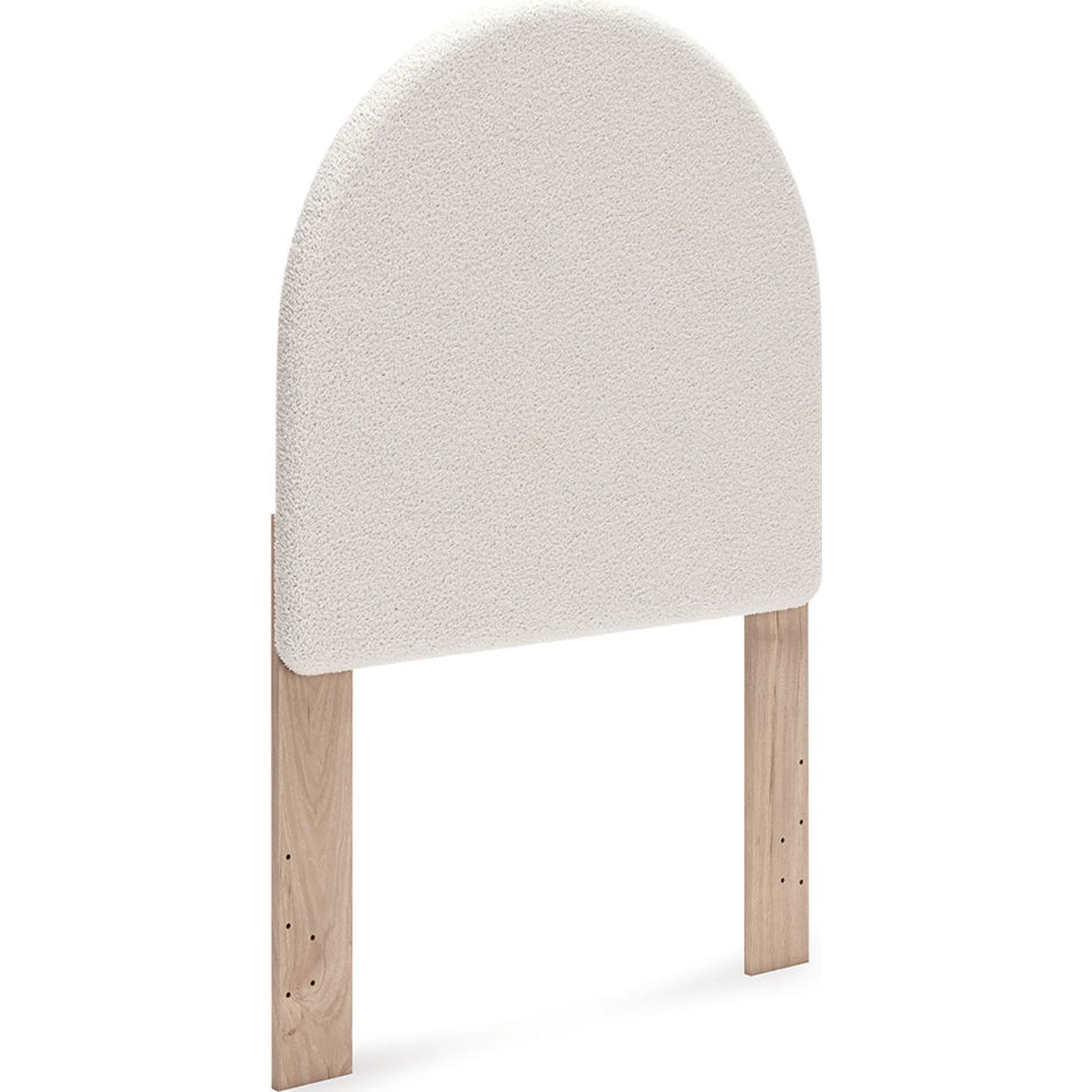 Arloster Upholstered Headboard - Queen Size White/Tan Fabric Bed Frame Headboard for Bedroom Decor & Master Suite Upgrade