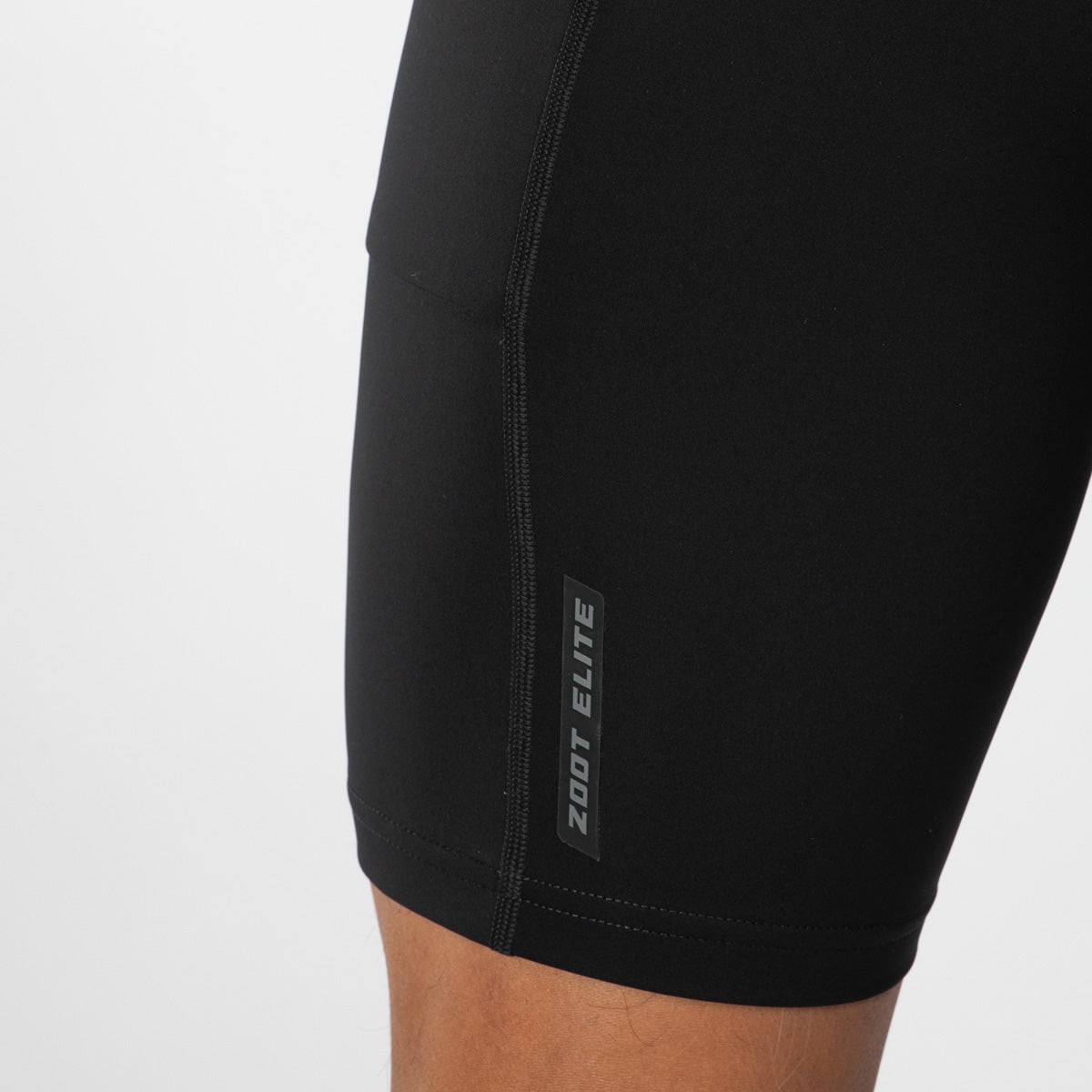 Men's Elite Run 9.5 Tight - Jet Black Performance Running Tights for Men - Gym Workout & Marathon Training