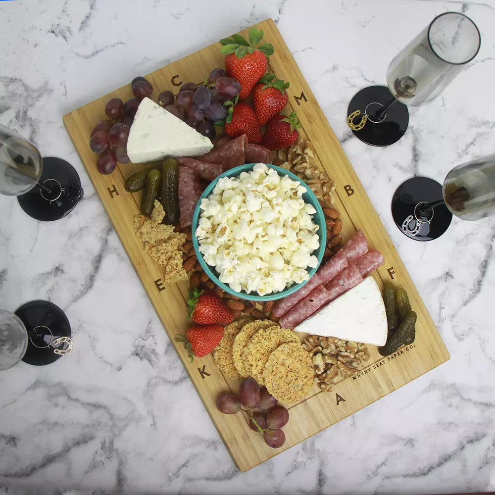 Double Sided Dressage & Jump Course Cutting Board - Wooden Kitchen Chopping Board for Equestrian & Horse Lovers - Perfect for Meal Prep & Party Serving