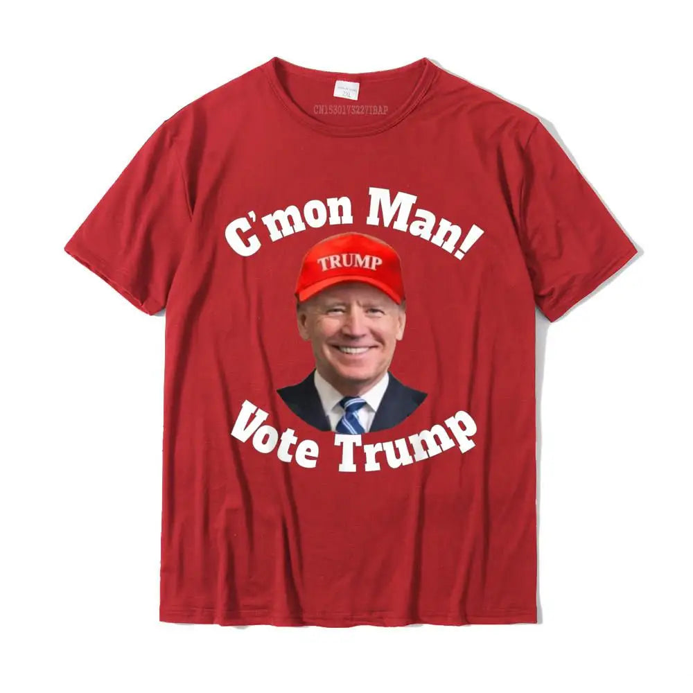 Trump vs Biden Election 2024 Halloween T-Shirt - Patriotic Political Graphic Tee for Men - 100% Cotton Customizable Top - Great for Halloween Costumes & Election Parties