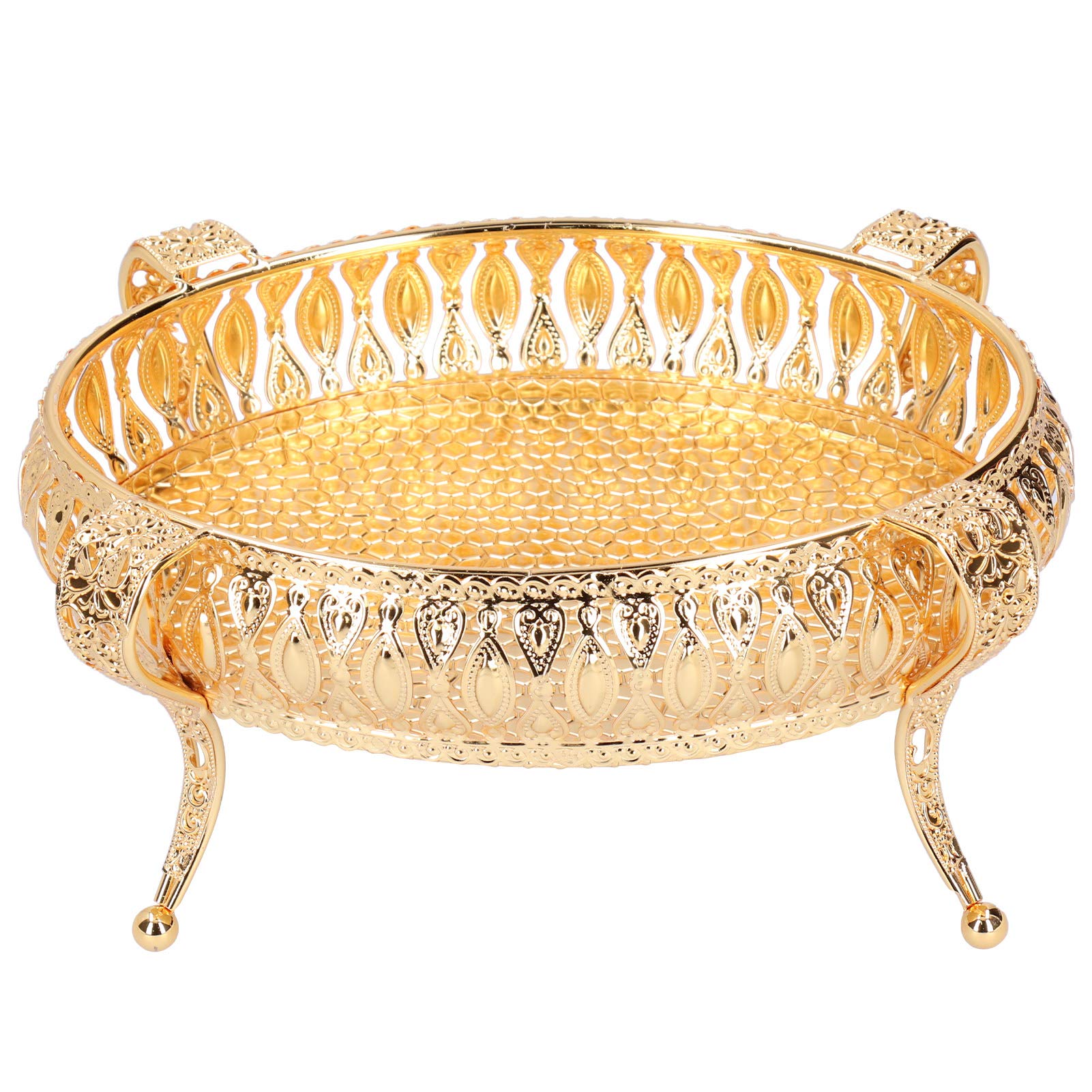Premium Zinc Alloy Fruit Plates & Snack Trays - 8.4x6.4x4.2in Elegant Serving Dishes for Desserts, Food Storage, Party Decorations - Perfect for Daily Use, Festivals, Weddings & Home Entertaining