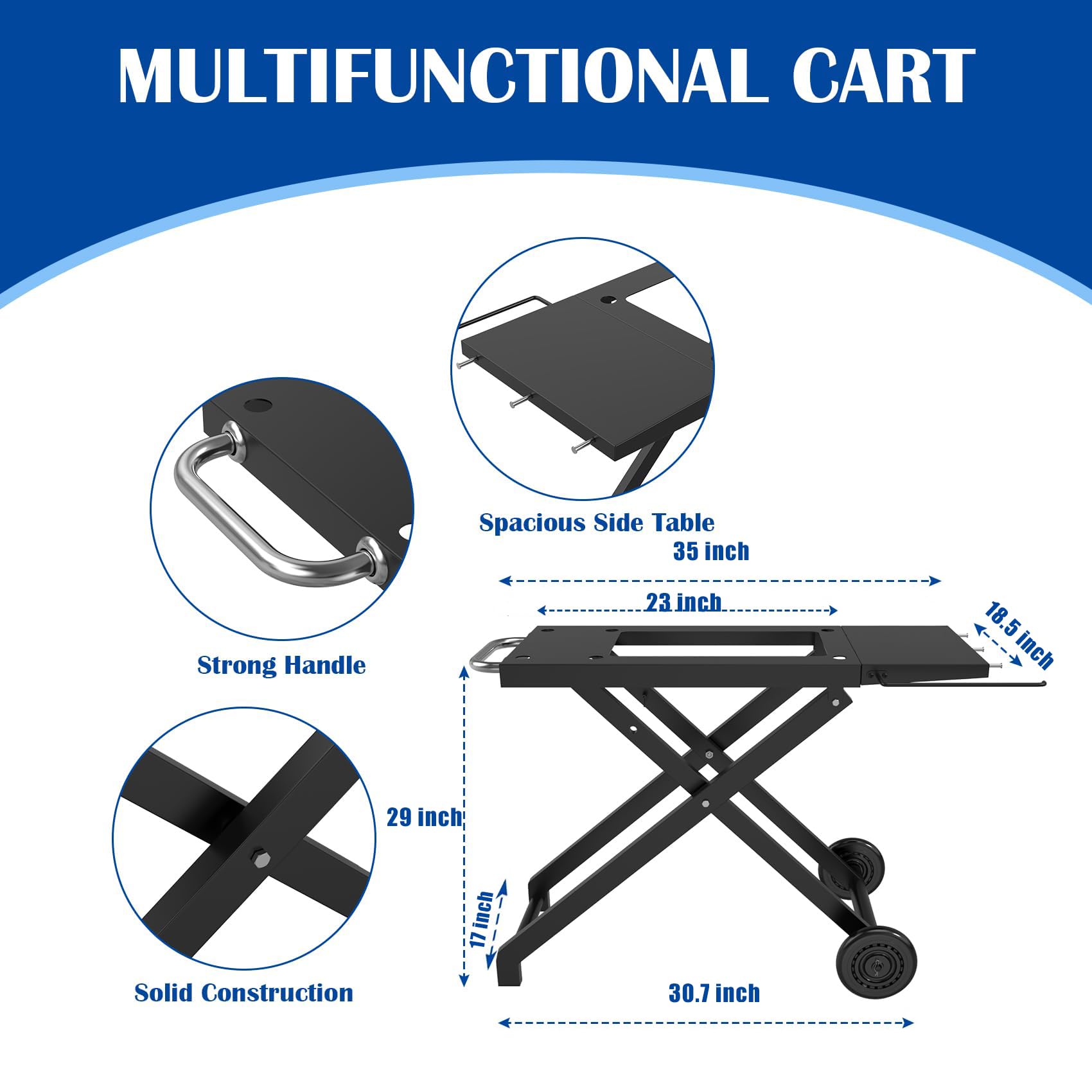 Portable Folding BBQ Table for Blackstone 22