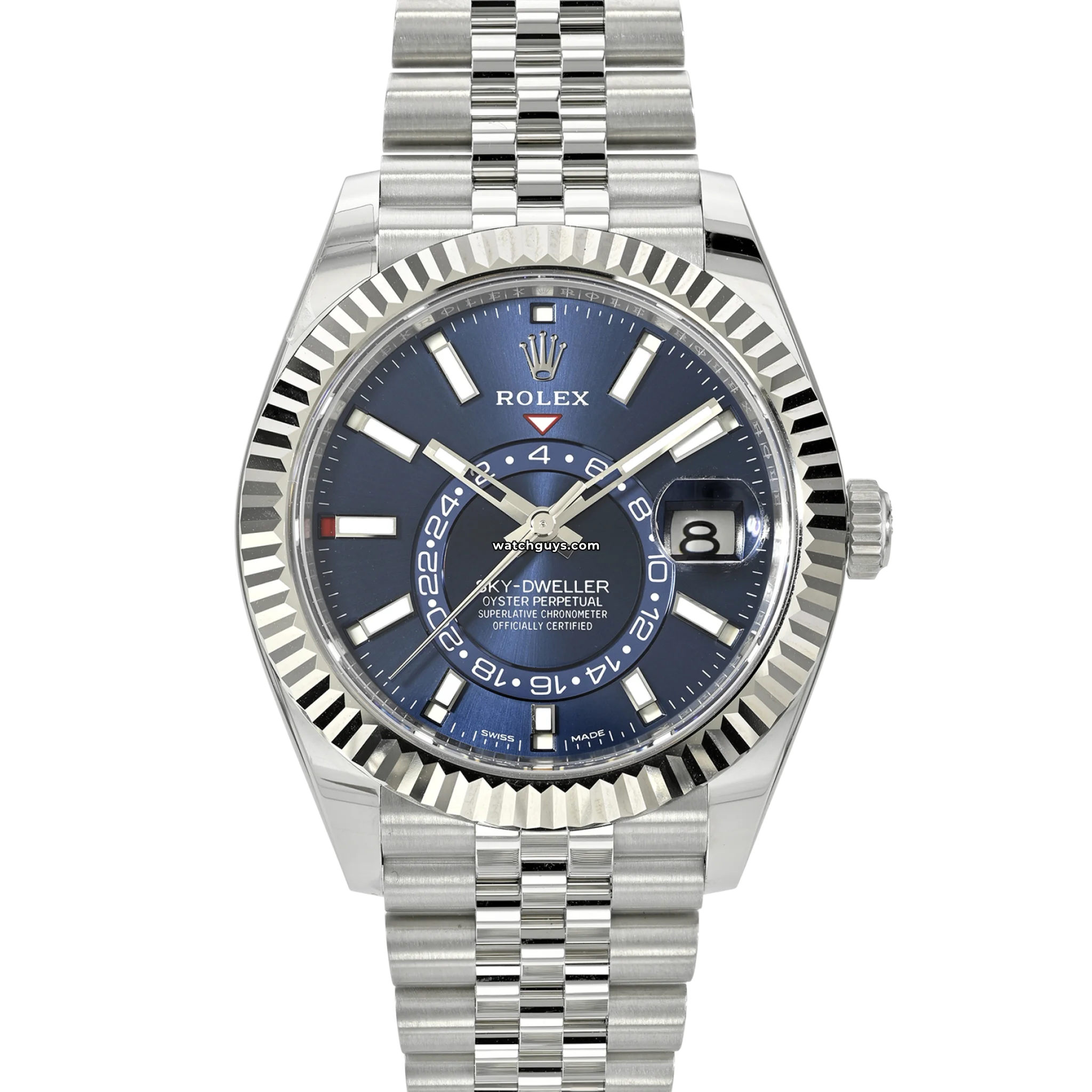 Rolex Sky-Dweller 326934 Blue Dial Jubilee Bracelet Men's Luxury Watch - Perfect for Business, Travel & Special Occasions