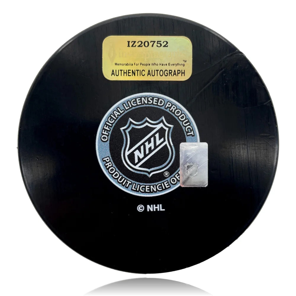 Logan Thompson Autographed Vegas Golden Knights Hockey Puck with COA - Officially Signed Memorabilia for NHL Fans, Collectors & Sports Enthusiasts - Perfect for Display, Gifts and Hockey Memorabilia Collections