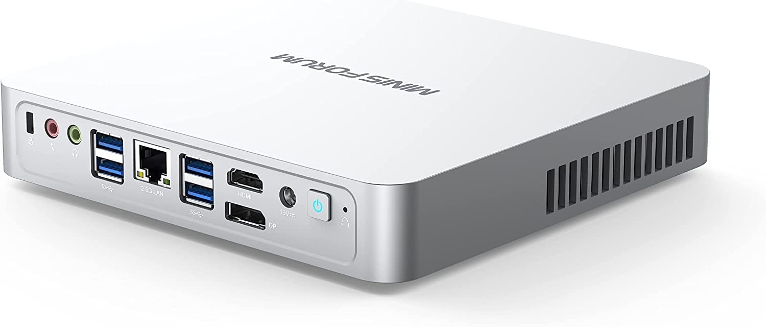 MINIS FORUM TH80 Mini PC - Intel Core i7-11800H, 16GB RAM, 512GB PCIe SSD, USB-C, HDMI, DP, 2.5G RJ45, PCIe 4.0 Slot, 5 USB Ports, WiFi 6E/BT 5.2 - Compact Desktop Computer for Home Office, Gaming & Digital Signage