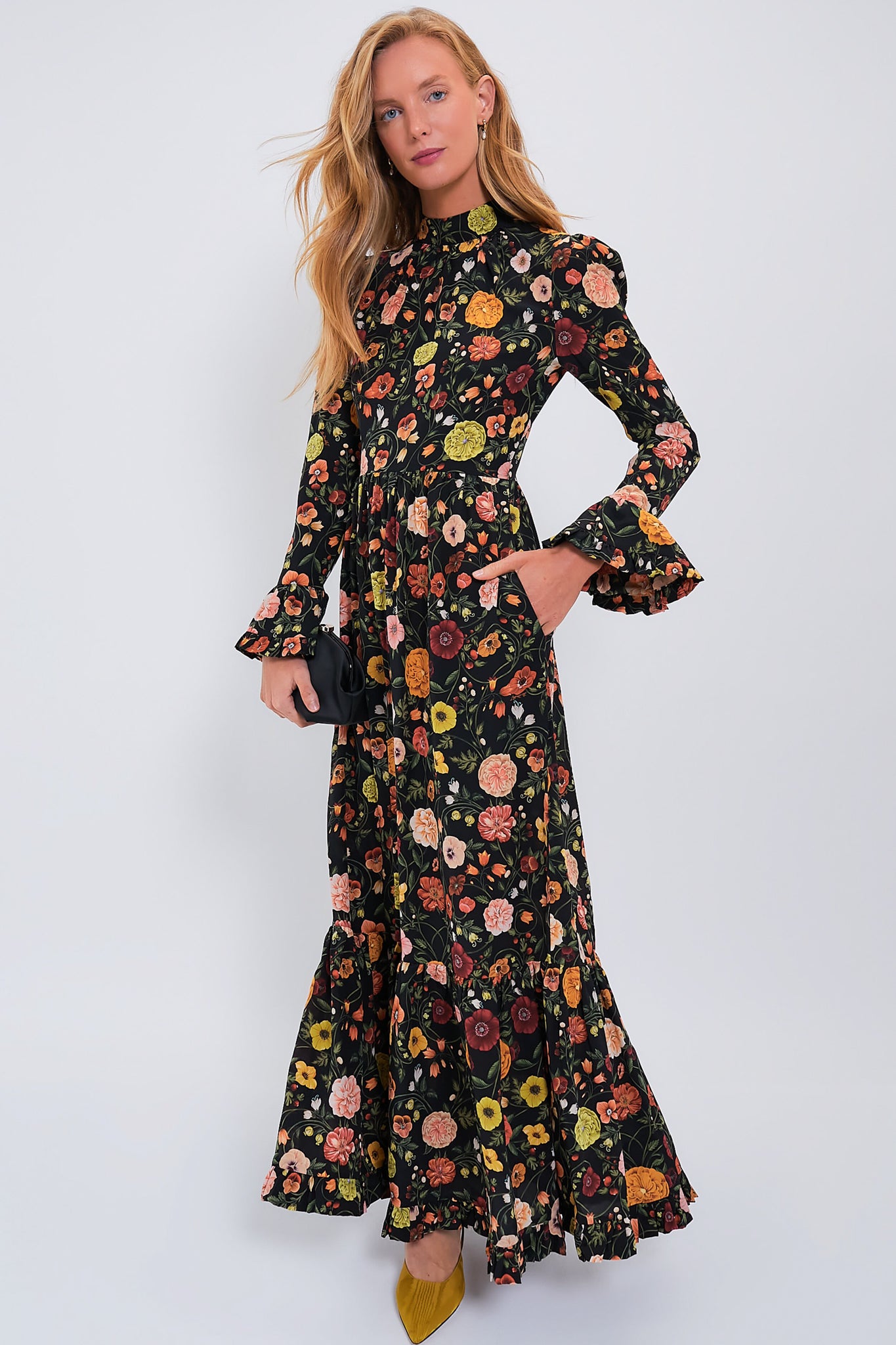 Botticelli Visconti Dress - Elegant Women's Floral Maxi Dress for Summer, Weddings & Special Occasions | Lightweight & Breathable Fabric