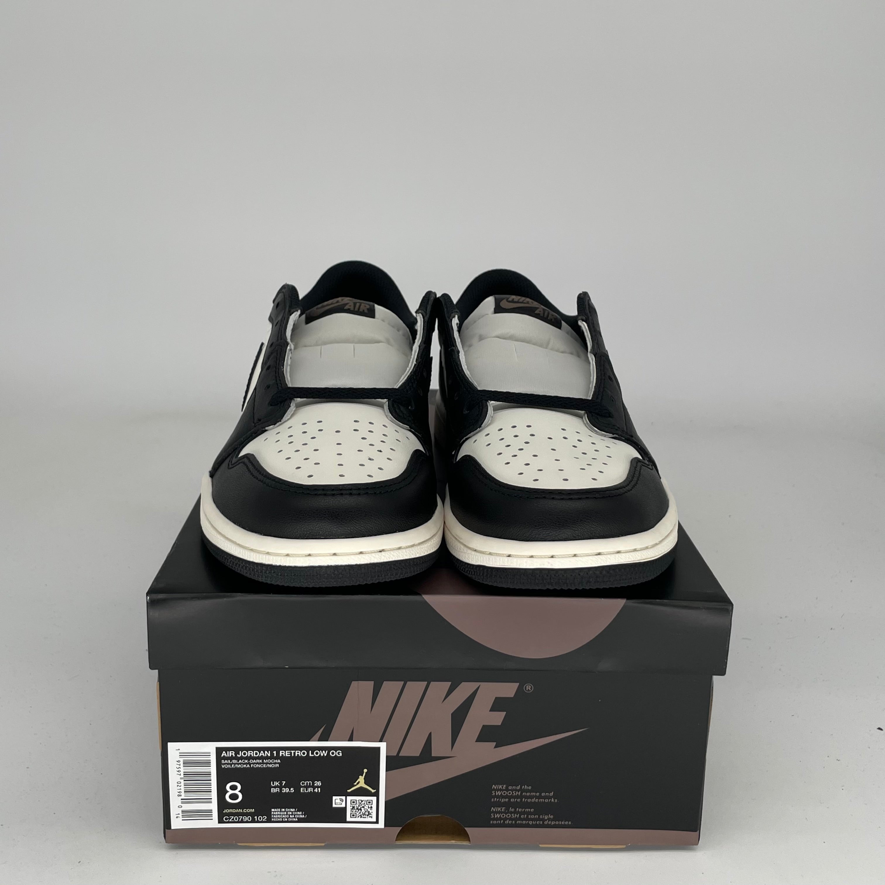 Air Jordan 1 Low Mocha Men's Sneakers - Size 8 (CZ0790-102) | Retro Basketball Shoes for Casual Wear & Street Style
