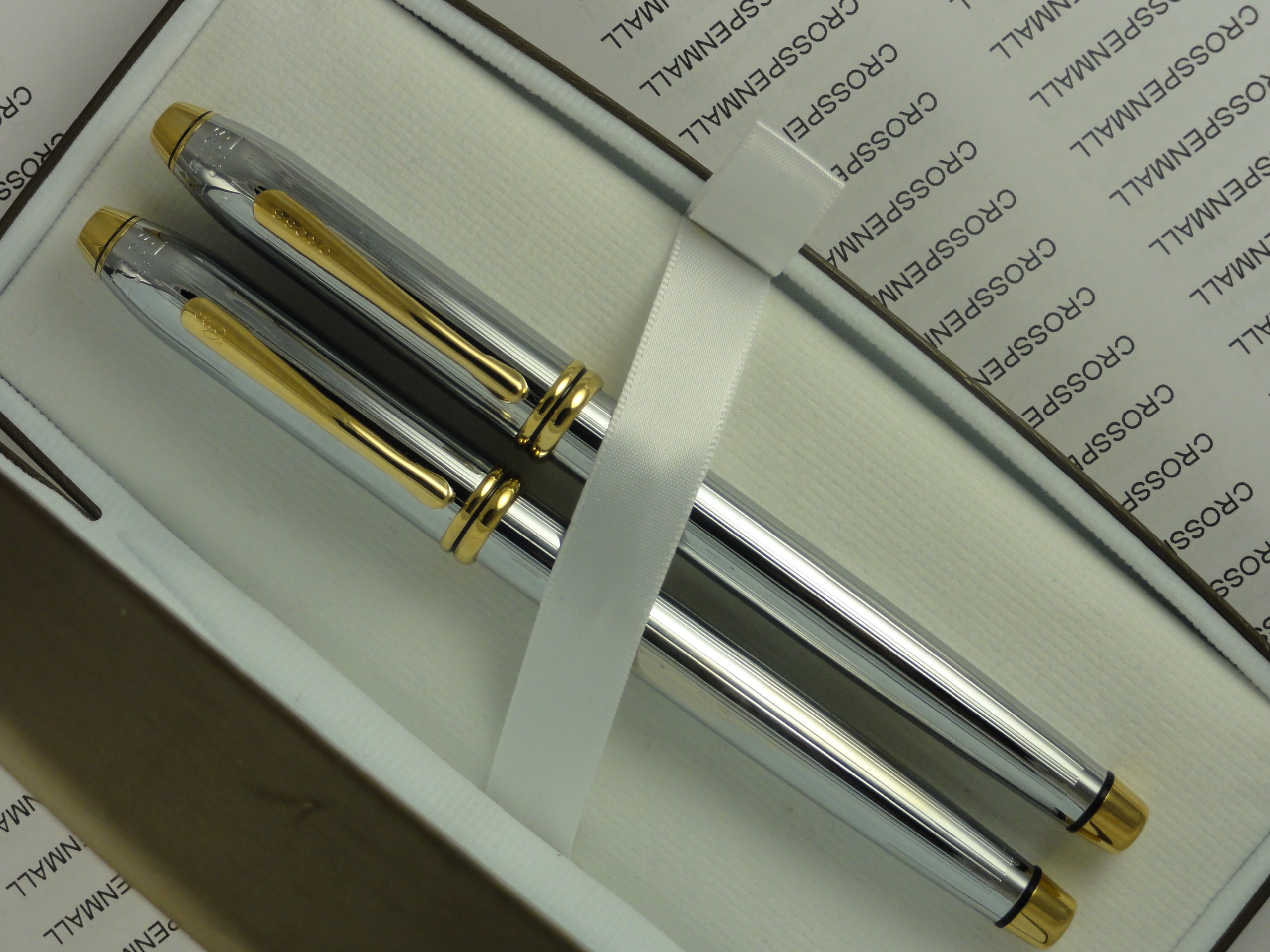 Cross Townsend Medalist Rollerball & Fountain Pen Set - Made in USA | Premium Writing Instruments for Business Gifts & Executive Use