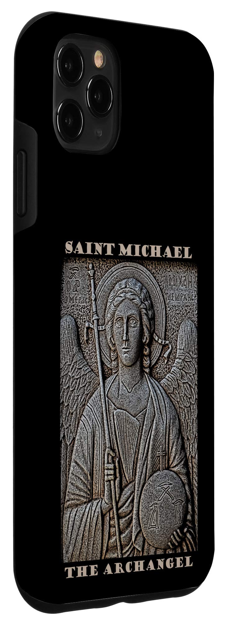 iPhone 11 Pro Max Case with St. Michael The Archangel Vintage Catholic Saint Design - Religious Protection for Daily Use & Gift Giving
