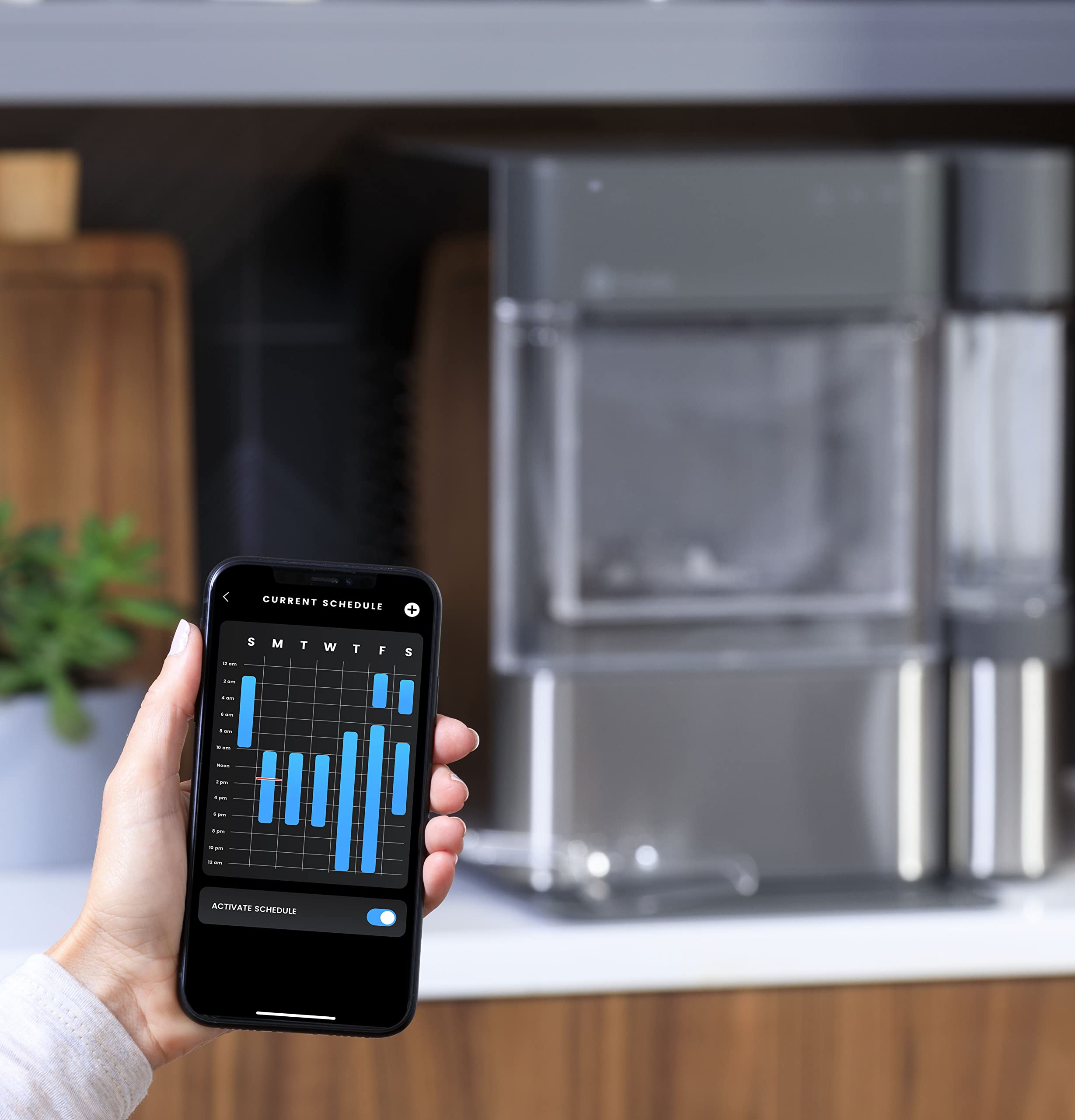 GE Profile Opal 2.0 Countertop Nugget Ice Maker with Side Tank & WiFi - Smart Home Kitchen Appliance - Stainless Steel (Renewed) - Perfect for Cocktails, Sodas & Home Entertaining