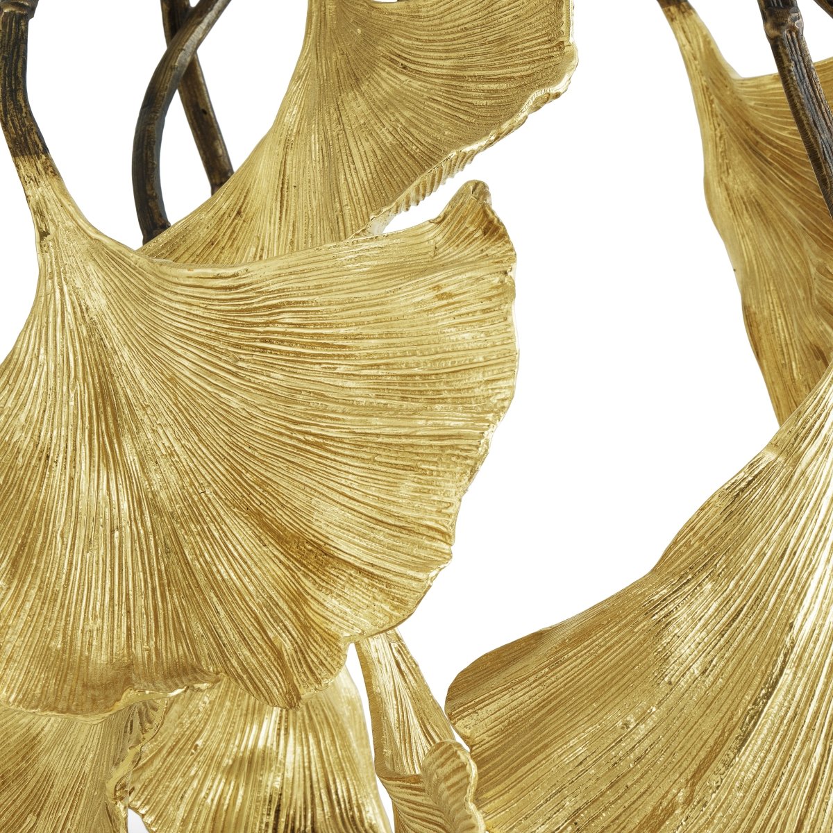 Golden Ginkgo Object - Elegant Home Decor & Unique Gift Idea for Housewarming, Wedding & Anniversary - Perfect for Living Room, Bedroom & Office Decor