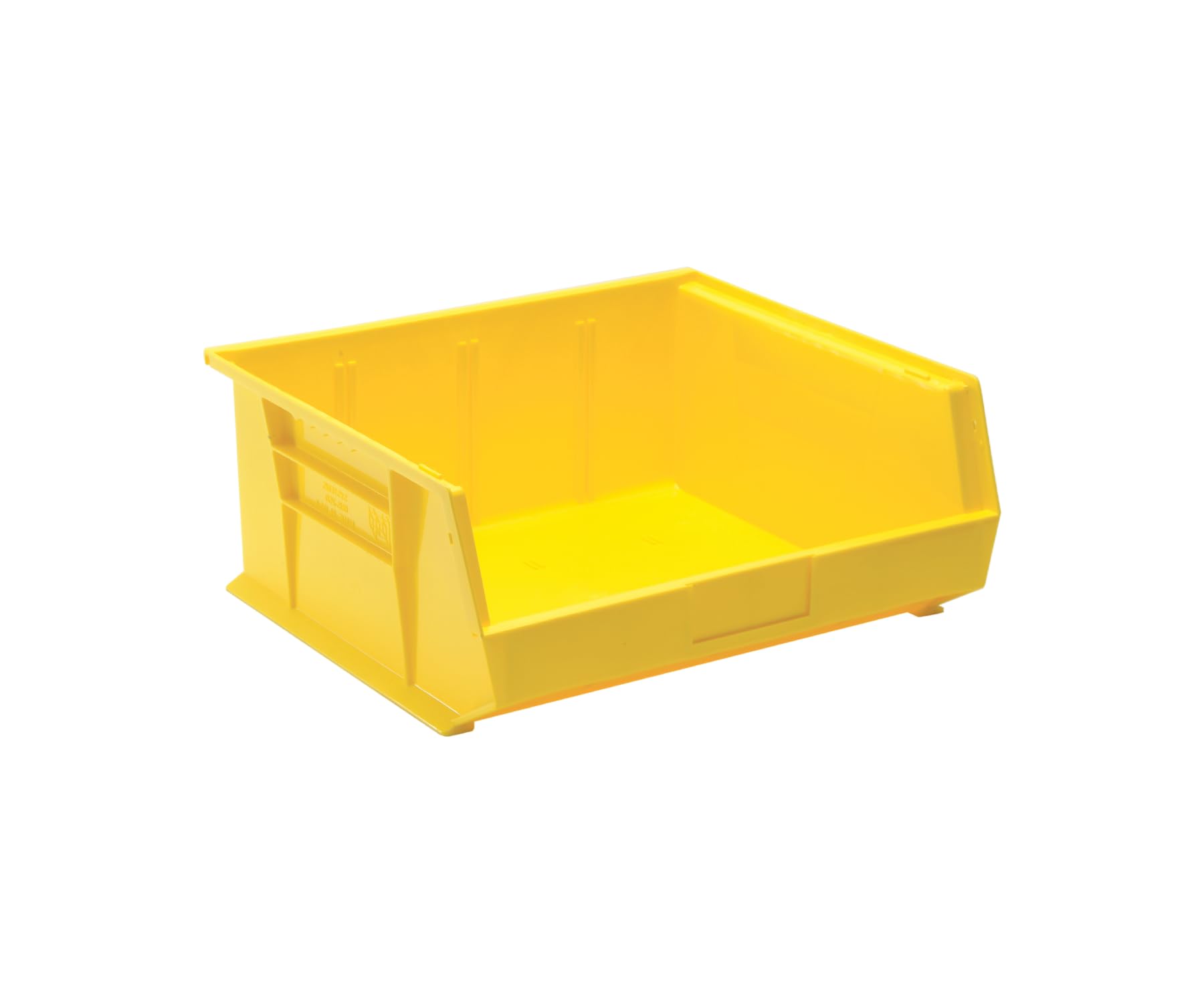 Aviditi 6-Pack Yellow Plastic Stackable Storage Bins with Hanging Hooks, 14.75