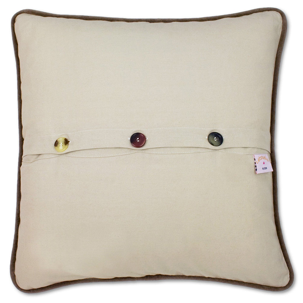 Hand Embroidered Big Bend Decorative Throw Pillow - Southwestern Boho Home Decor for Couch, Bed & Nursery
