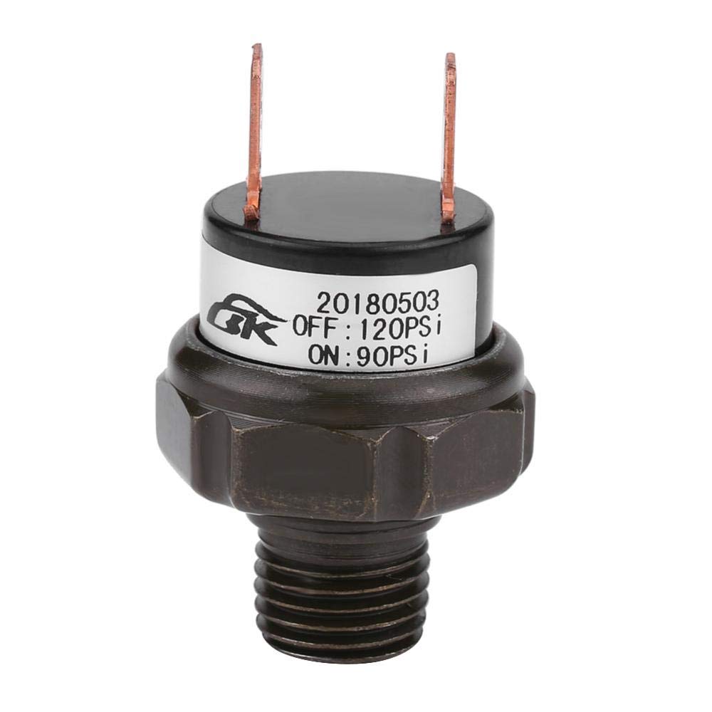Aramox 12V Air Compressor Pressure Control Switch - Automatic 90-120PSI Adjustable for Car Tires, Inflatable Boats & Air Mattresses