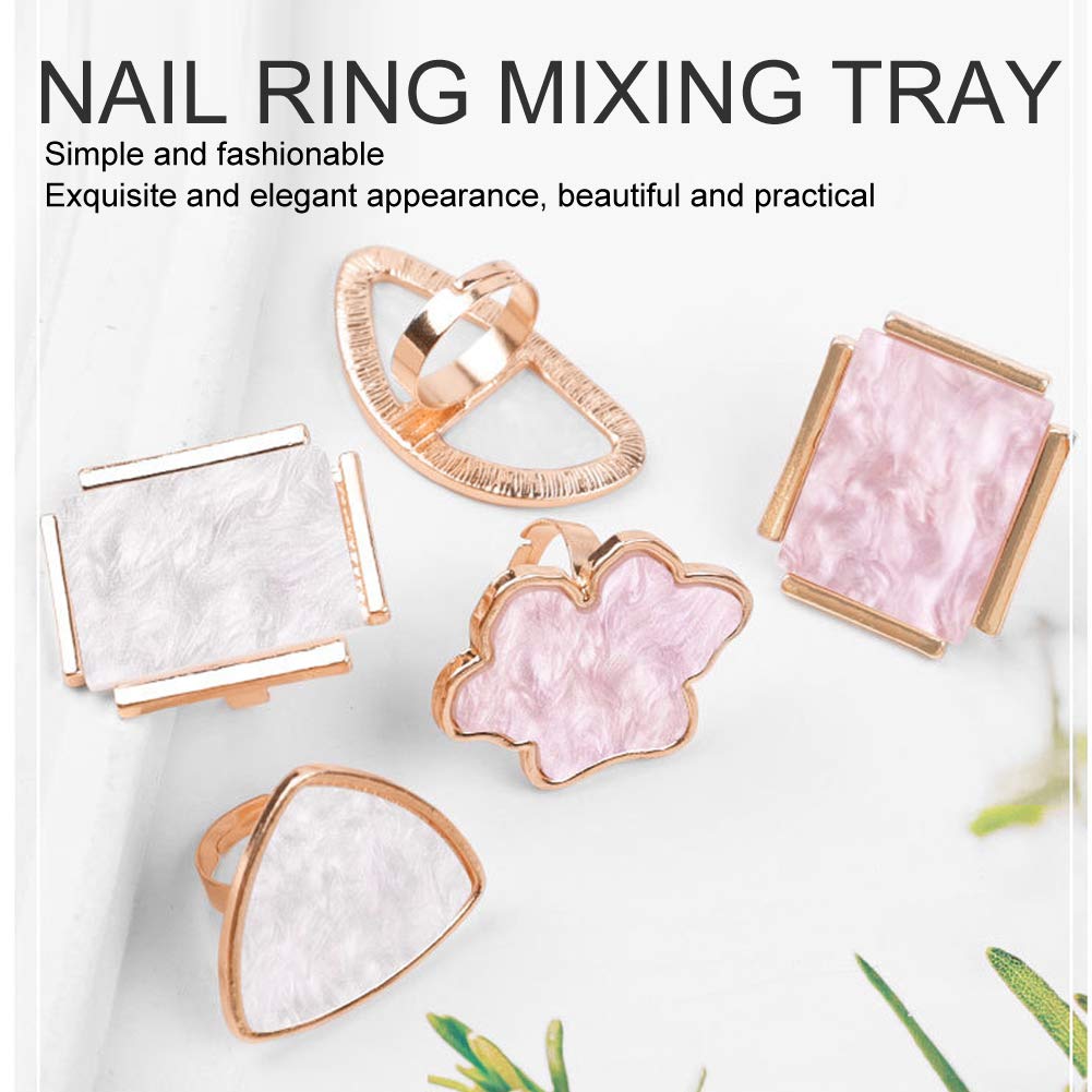 Professional Nail Art Mixing Tray - Reusable Acrylic Manicure Palette with Easy Clean Surface for Nail Salon & Home DIY - Perfect for Gel Polish, Acrylic Powder Mixing & Nail Design
