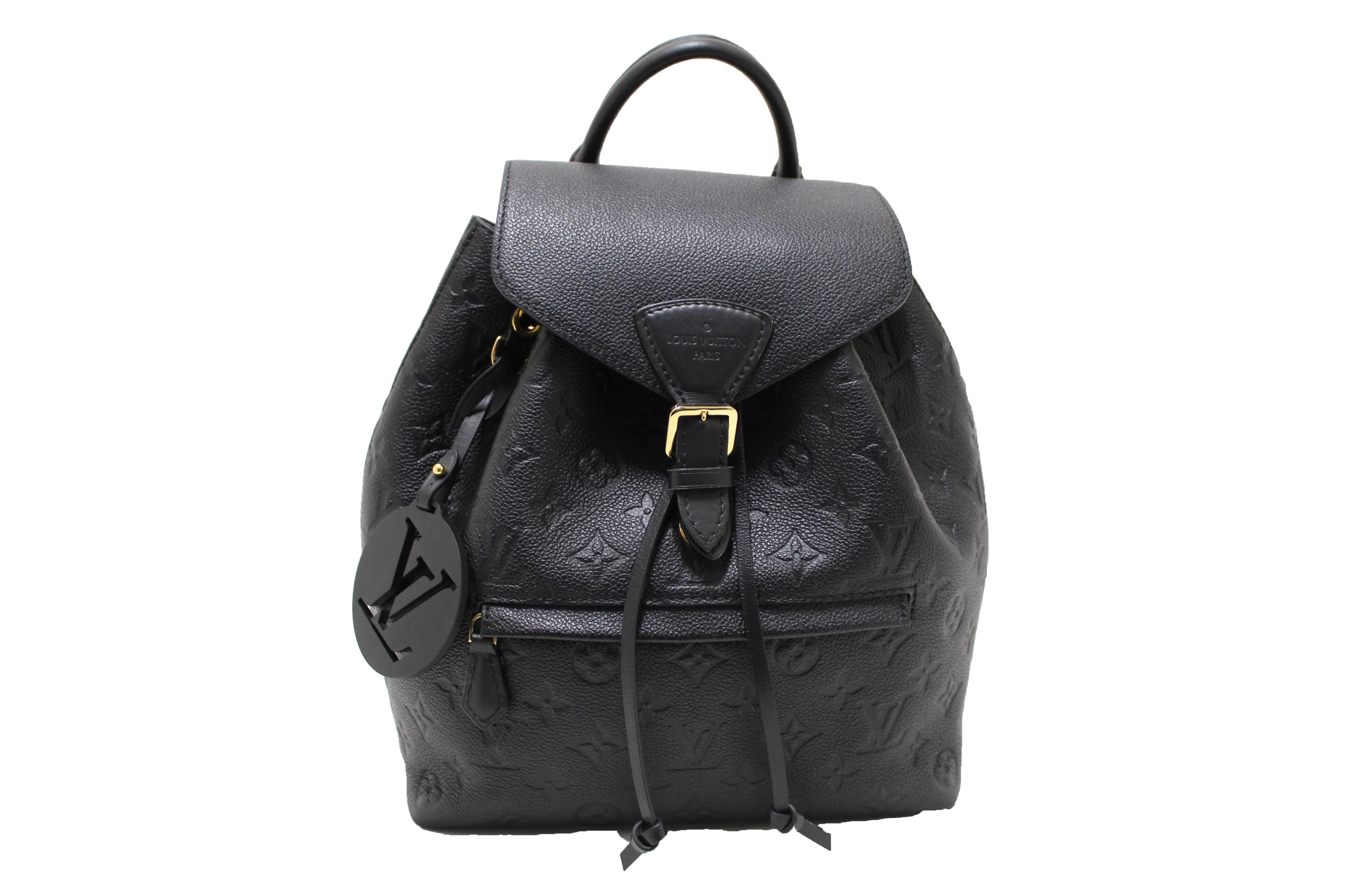 Authentic Louis Vuitton Black Monogram Empreinte Montsouris Backpack - Luxury Designer Backpack for Women, Travel & Everyday Use