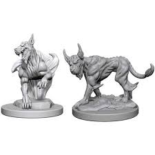 D&D Blink Dogs Unpainted Miniatures - 28mm Fantasy RPG Miniatures for Dungeons & Dragons, Pathfinder, and Tabletop Gaming - Perfect for Painting, Collecting, and Roleplaying Adventures
