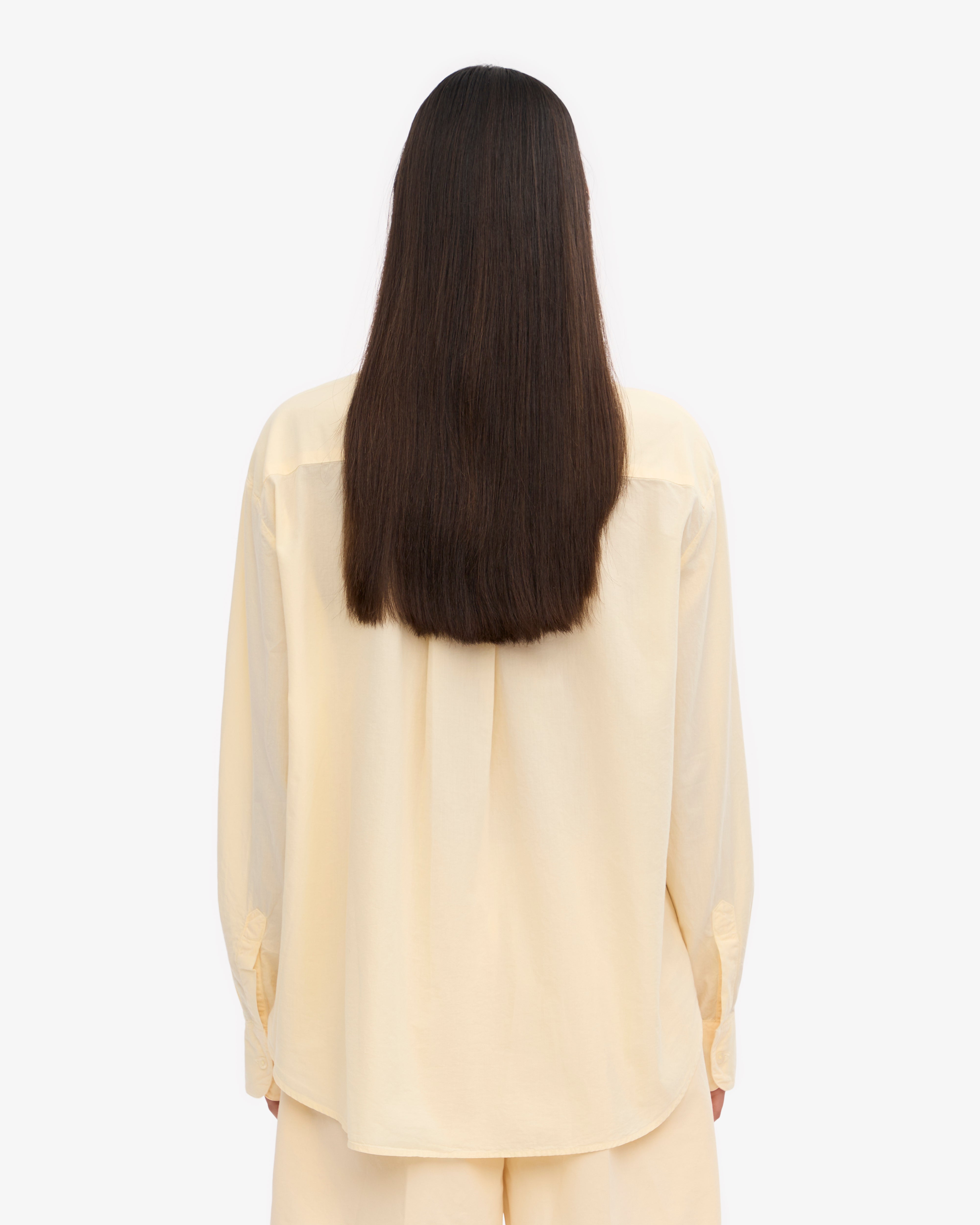 Organic Oversized Shirt for Women - Soft Yellow Loose Fit Long Sleeve Blouse - Perfect for Casual Wear, Layering & Boho Fashion Outfits