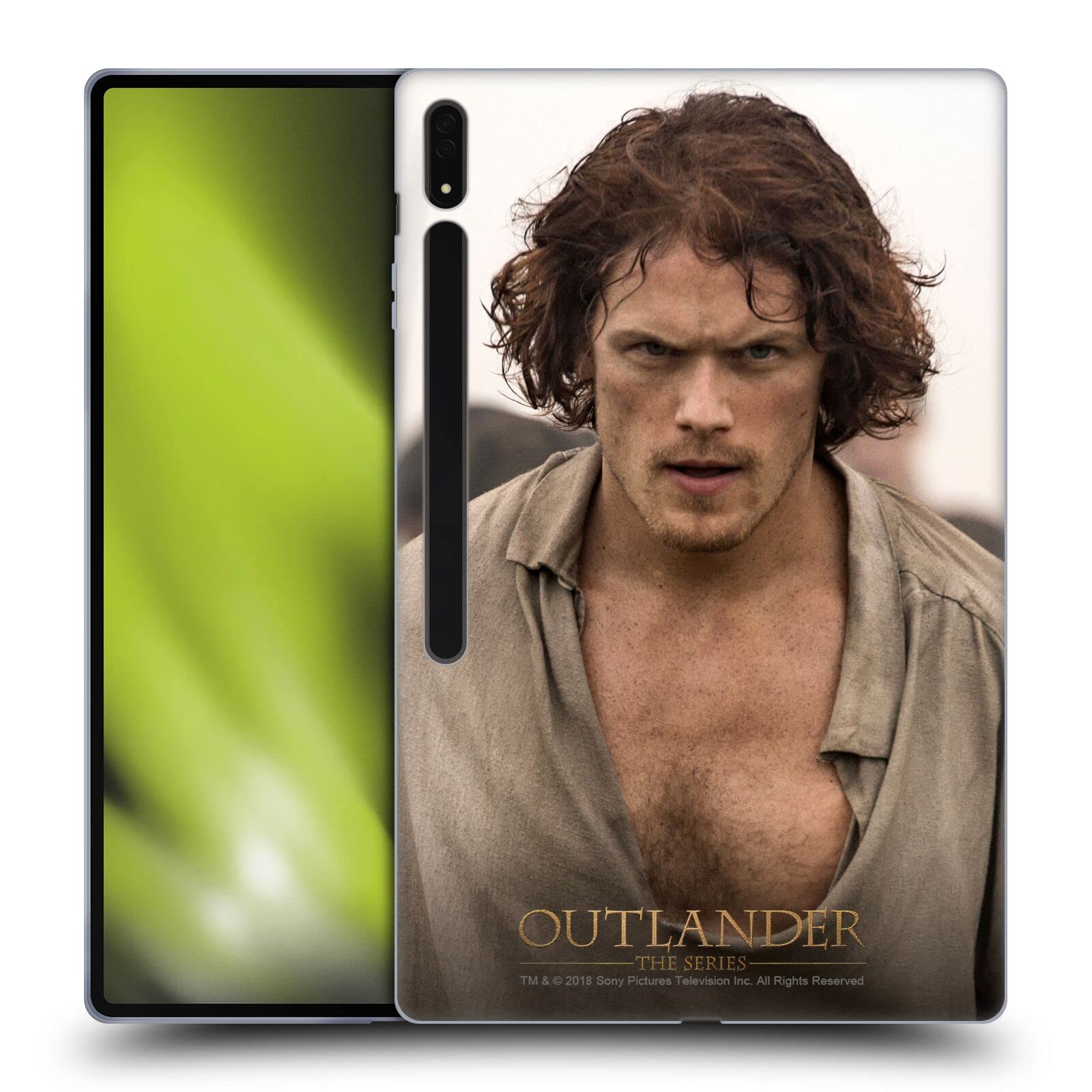 Outlander Jamie Rough Characters Soft Gel Case for Samsung Galaxy Tab S8 Ultra | Officially Licensed by Head Case Designs | Perfect for Home, Office, and Travel Use