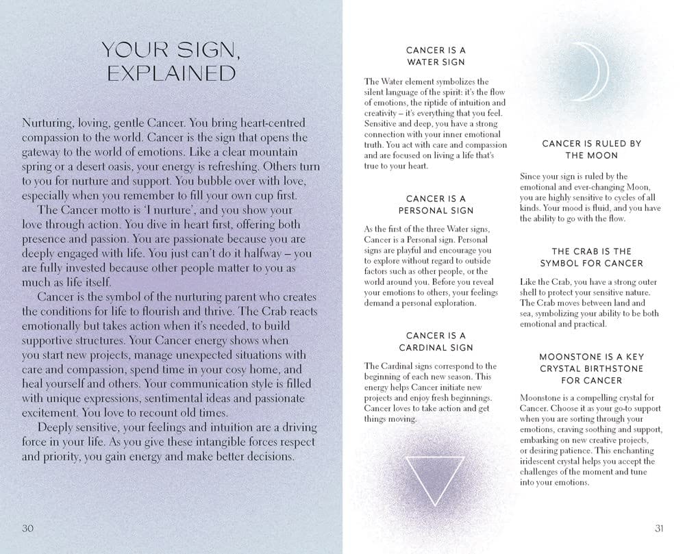 Crystal Astrology for Modern Life: Healing Stones for Cancer Zodiac Sign - Perfect for Meditation, Energy Balancing & Spiritual Growth
