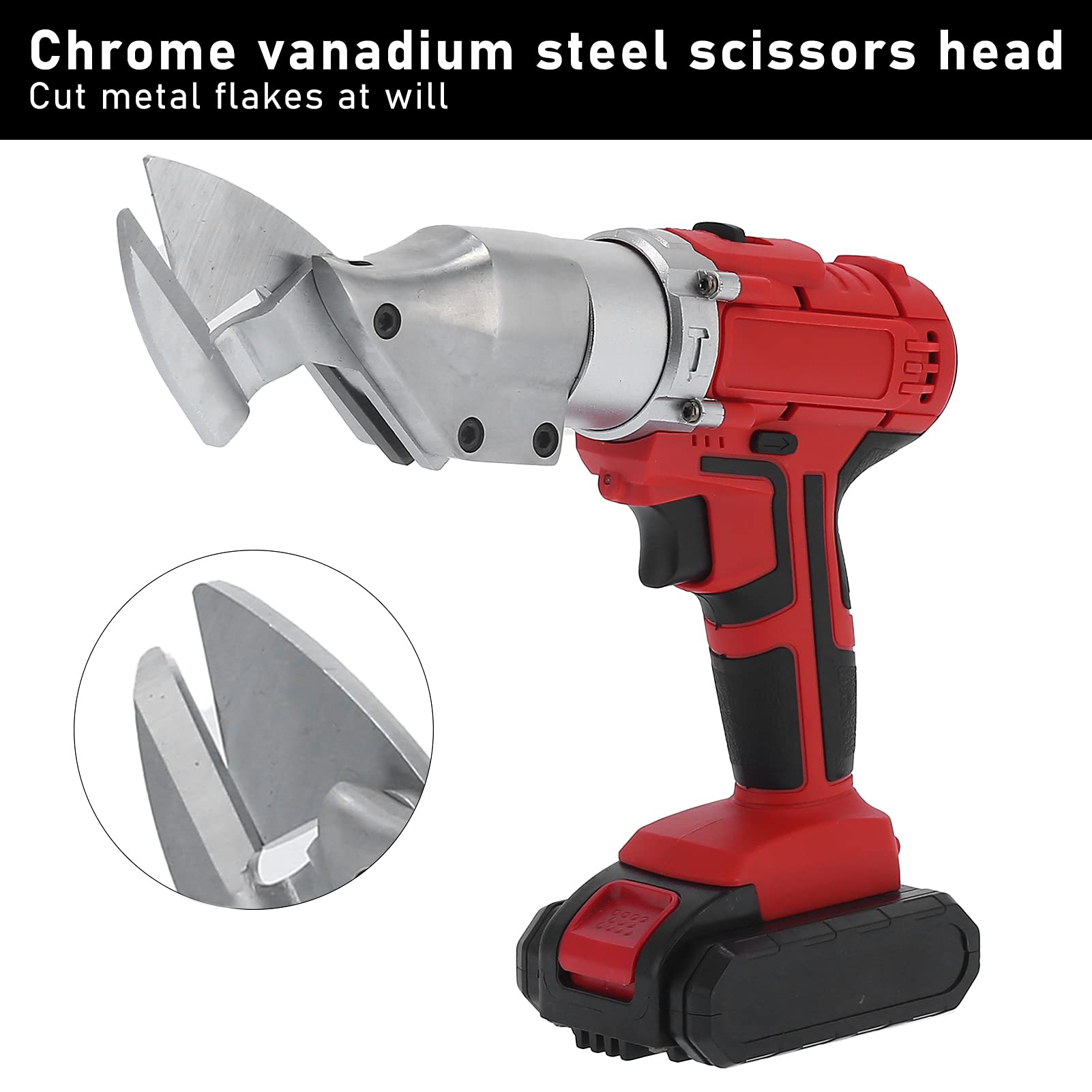Wene Electric Metal Shears - 15000mAh Rechargeable Battery Steel Cutter for Iron Sheet, Sheet Metal & DIY Projects - Perfect for Home Renovation, Metalworking & Construction