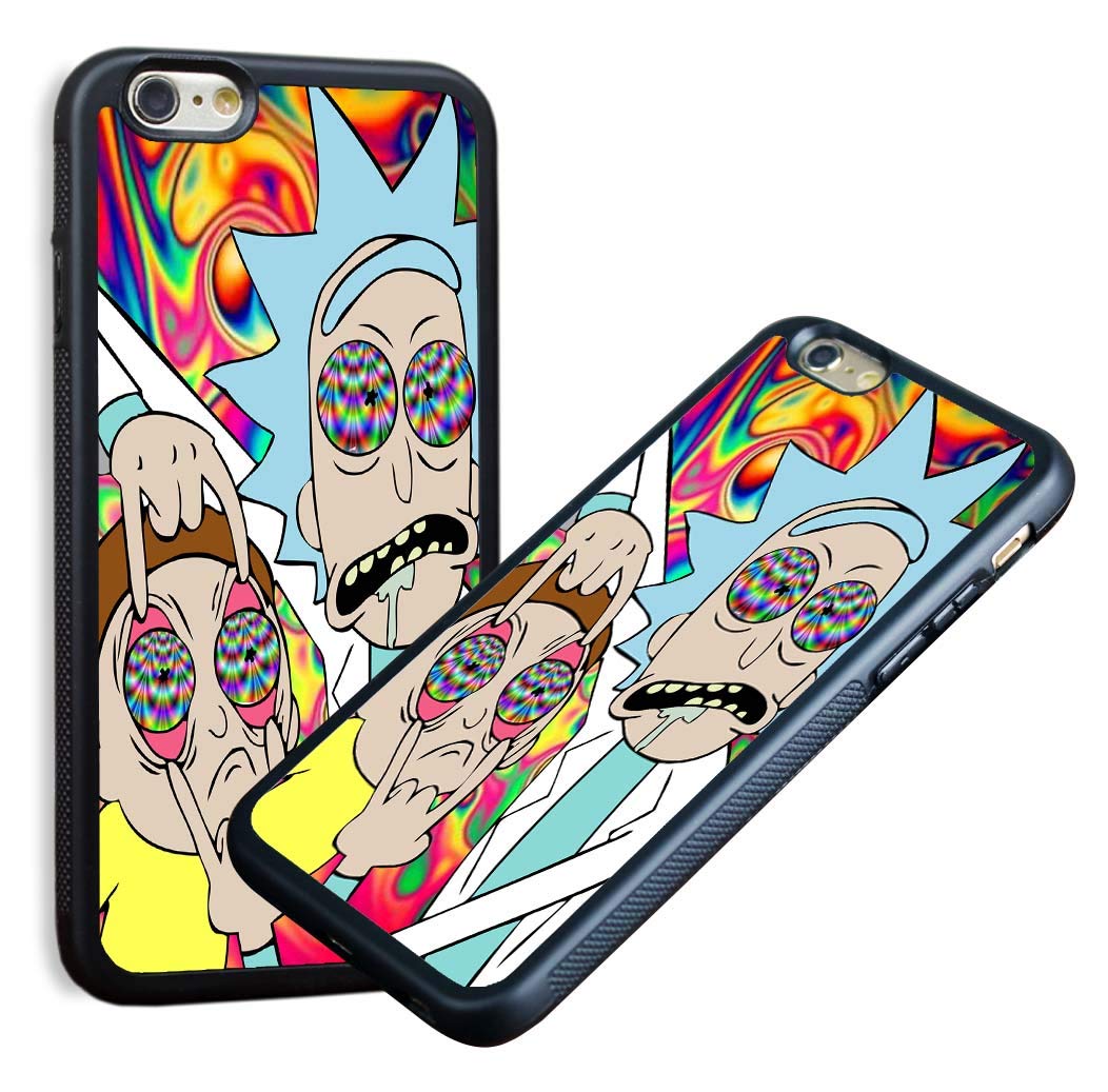 **Premium Rick and Morty Anti-Slip TPU Phone Case for iPhone 6/6s - Durable Protective Cover with Grip Handle - Perfect for Everyday Use, Travel & Fan Gifts**