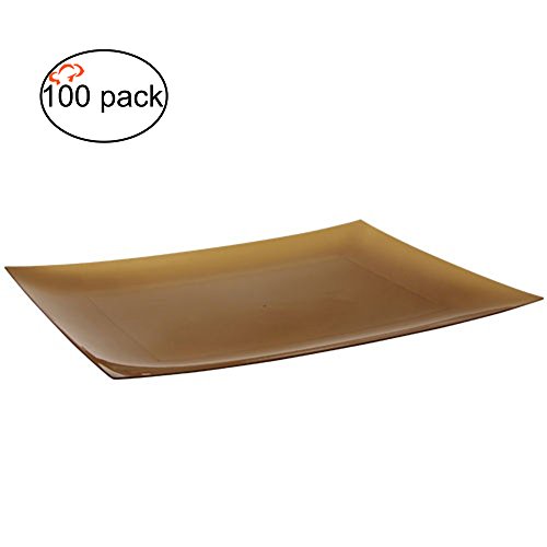Premium Heavyweight Rectangular Plastic Plates - 11.75
