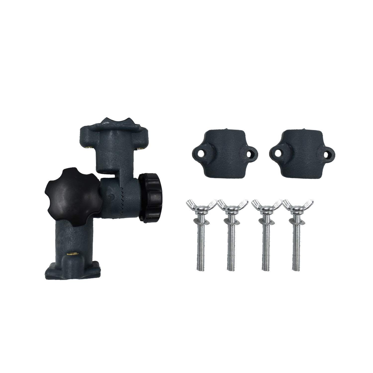 360° Adjustable Fishing Rod Holder Stand with Lure Dish & Flashlight Mount - Heavy Duty Chair Bracket for Fishing Fort, Tank, Pole Platform & Tackle Box - Perfect for Shore, Boat & Ice Fishing Adventures