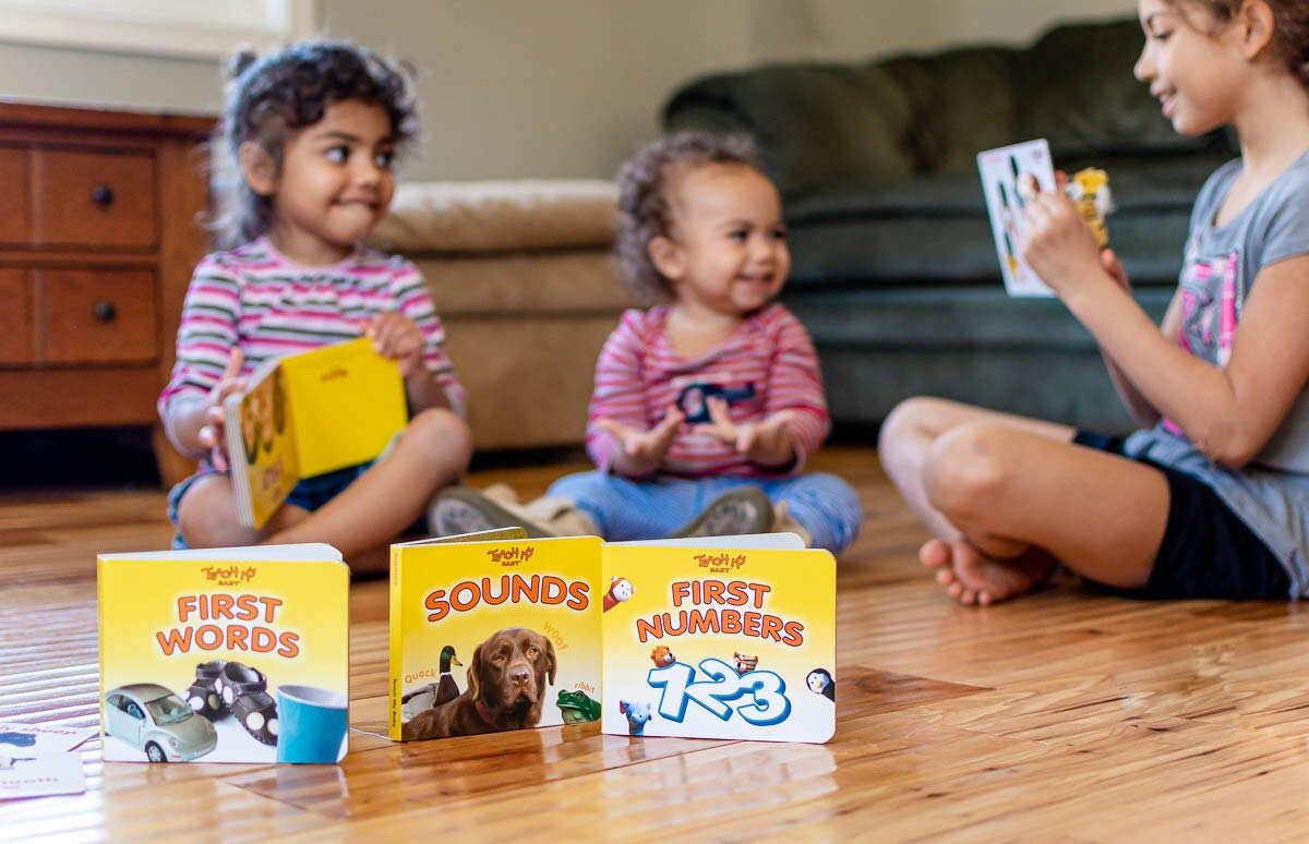 Screen-Free Baby Learning Kit for 6+ Months - Educational Toy Set with Finger Puppets, Board Books & Stacking Blocks to Teach First Words, Numbers & Sounds | Includes Teaching Guides & Storage Case | Perfect for Early Childhood Development & Interactive Playtime