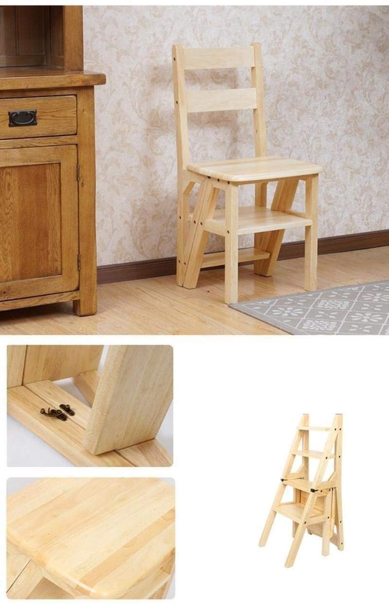 Wooden Folding Step Stool for Home - Multi-Functional Climbing Stool with Non-Slip Steps, Space-Saving Ladder Stool for Kitchen, Bathroom & Kids' Room - Perfect as Step Stool for Reaching High Shelves or Toddler Learning Tower