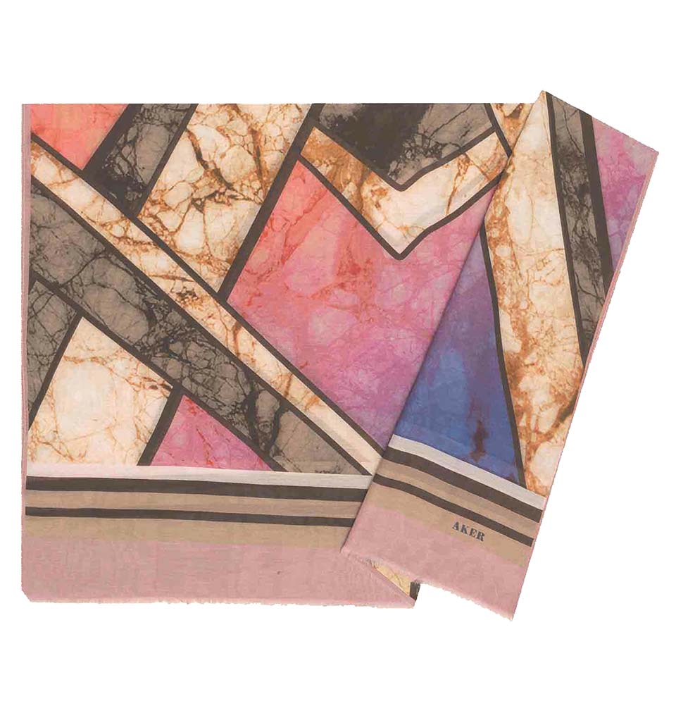 Aker Silk Cotton Patterned Hijab Shawl #8026 491 - Soft Modest Scarf for Women, Breathable & Lightweight, Perfect for Daily Wear, Prayer, and Special Occasions